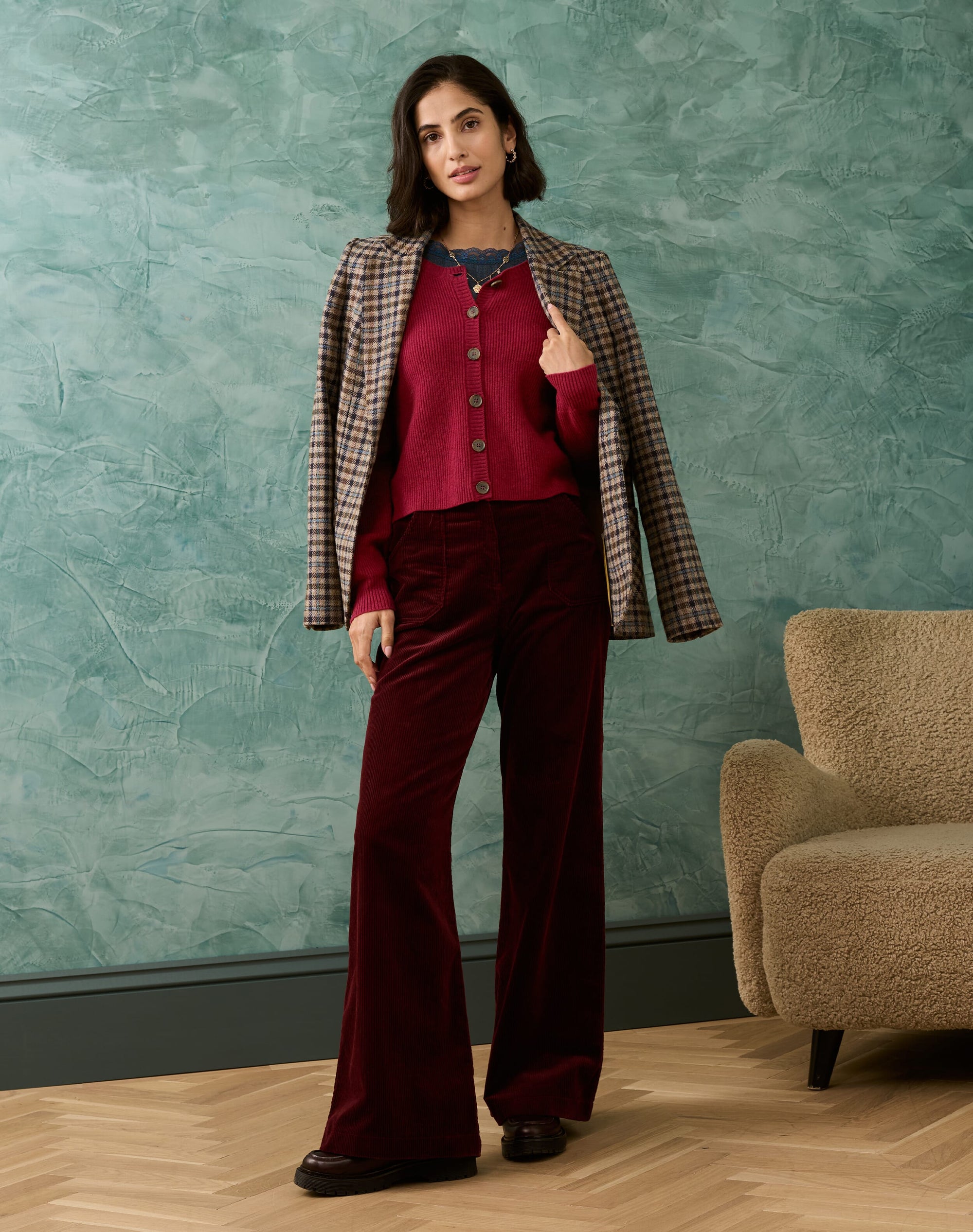 Cashmere Ribbed Cardigan