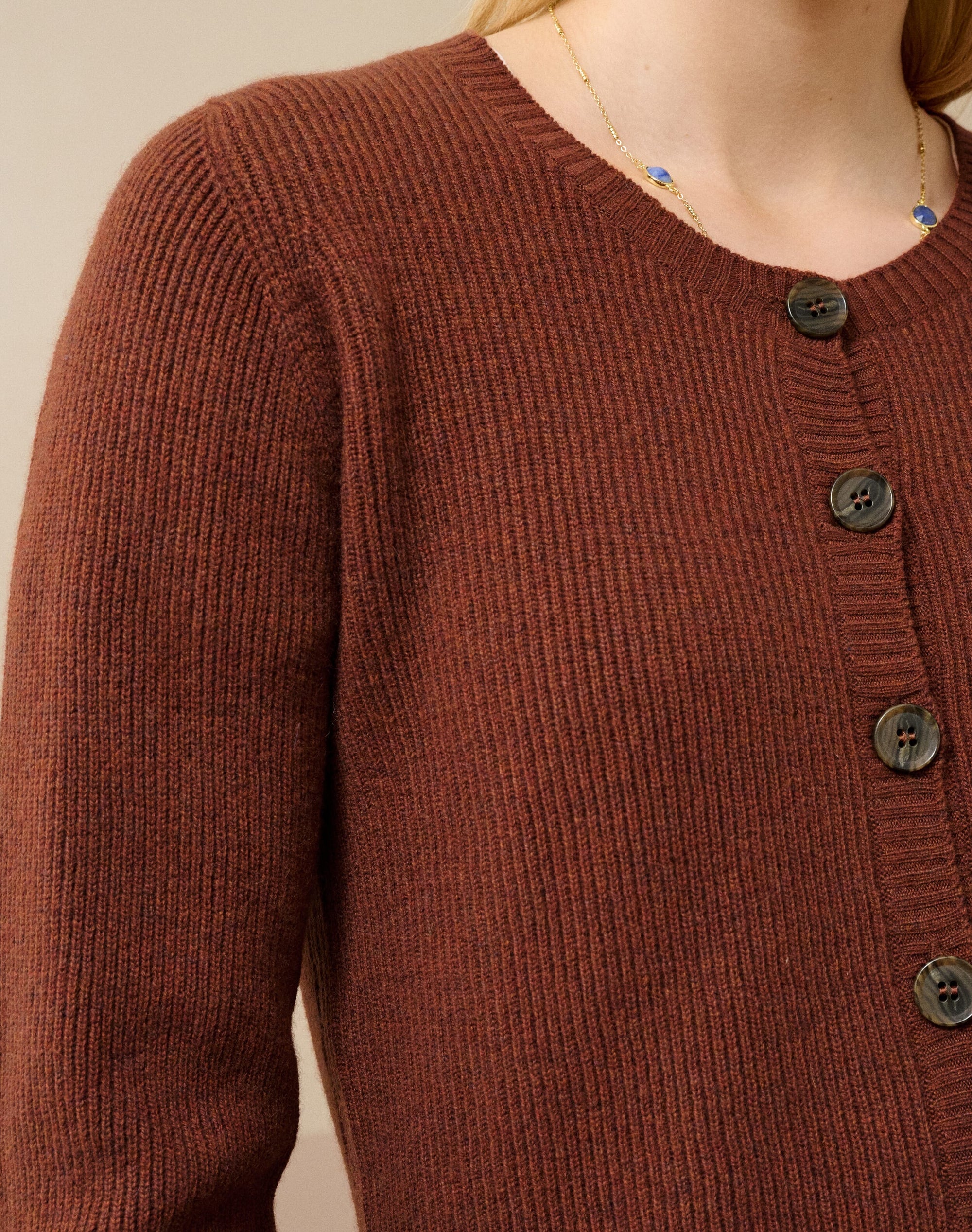 Cashmere Ribbed Cardigan