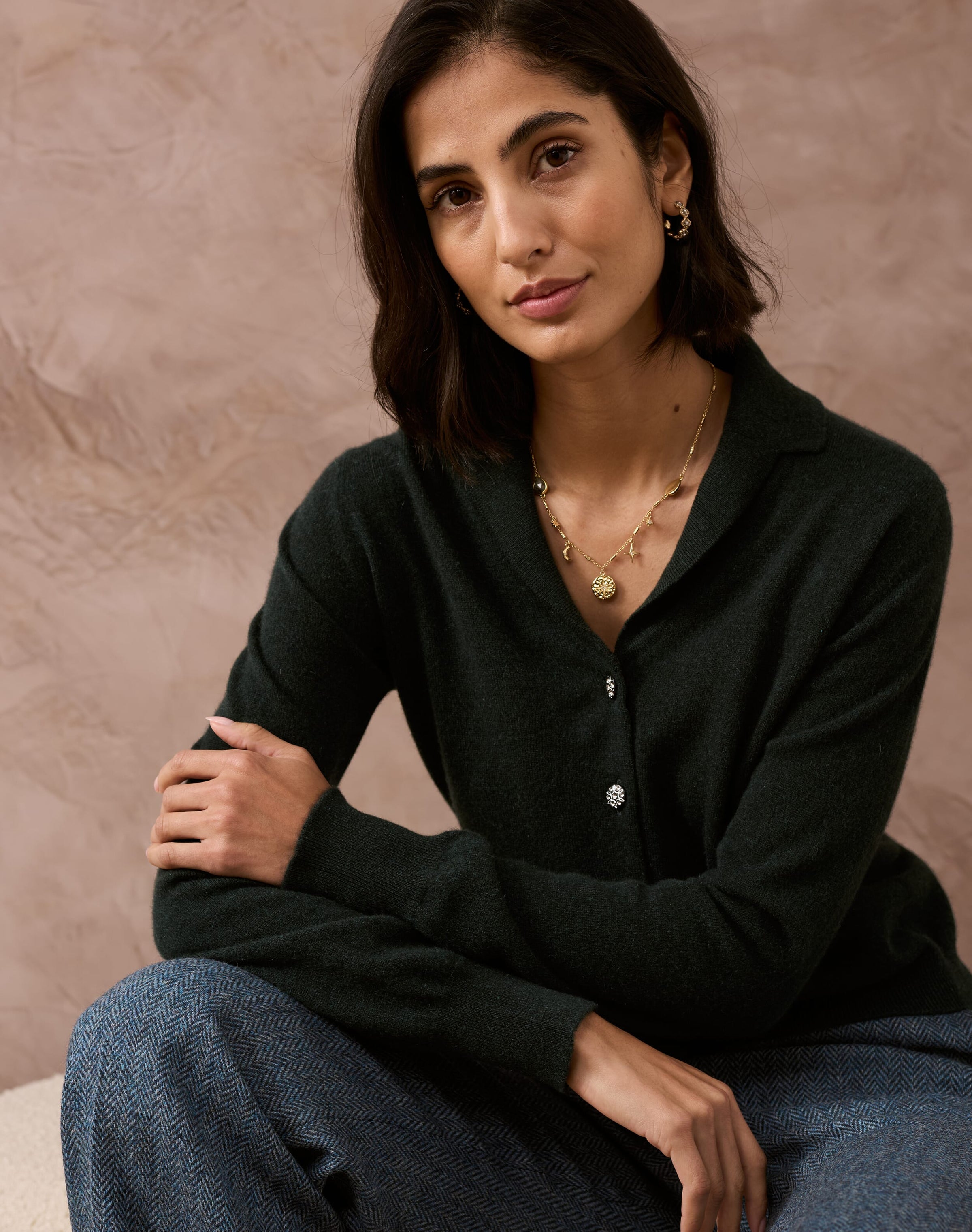Cashmere Collared Cardigan