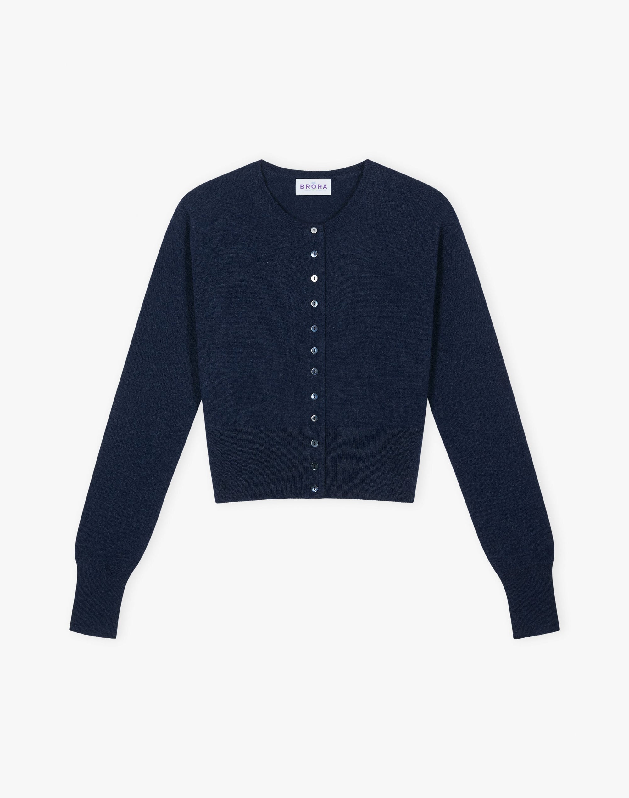 Cashmere Long Sleeve Cropped Cardigan