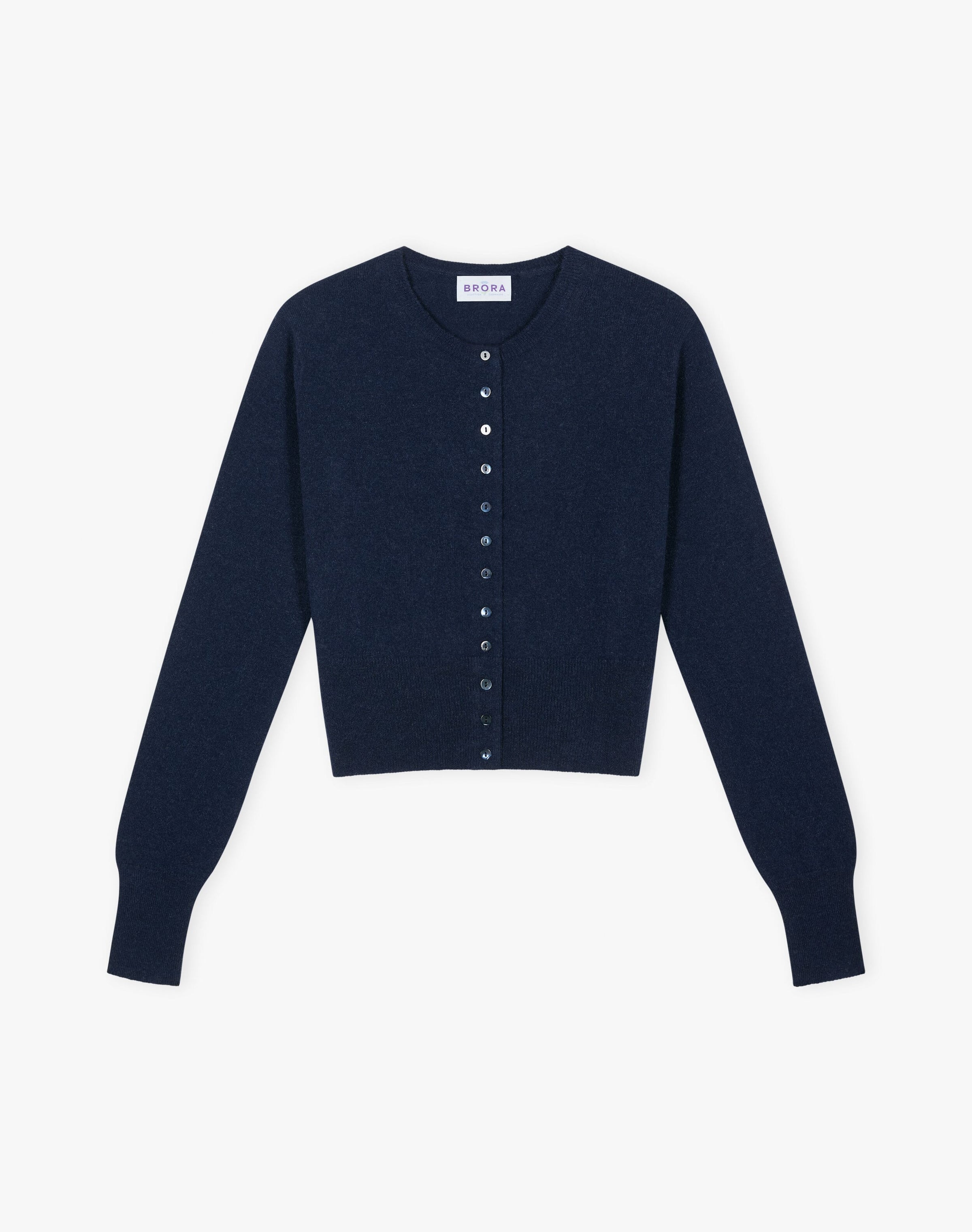 Cashmere Long Sleeve Cropped Cardigan