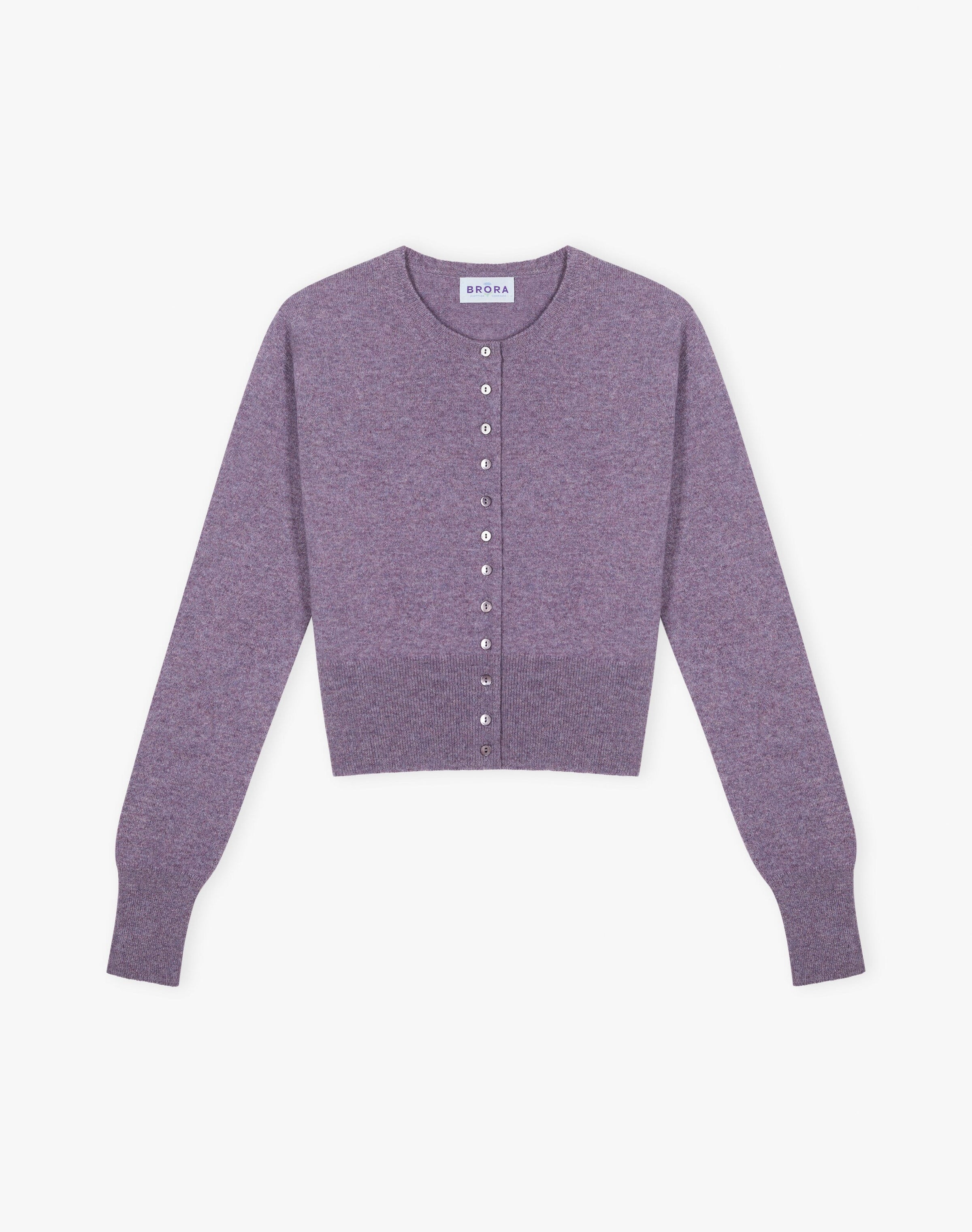 Cashmere Long Sleeve Cropped Cardigan