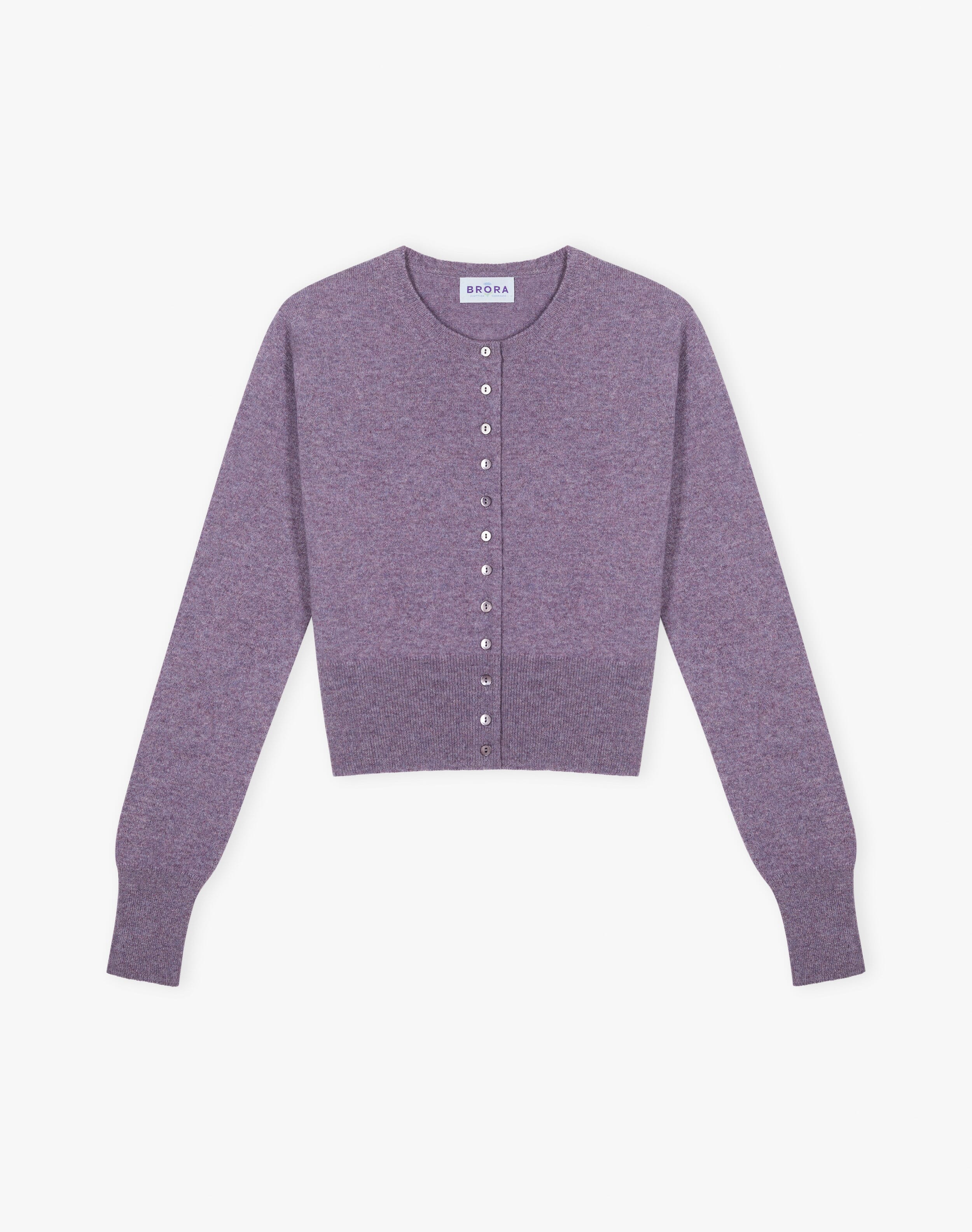 Cashmere Long Sleeve Cropped Cardigan