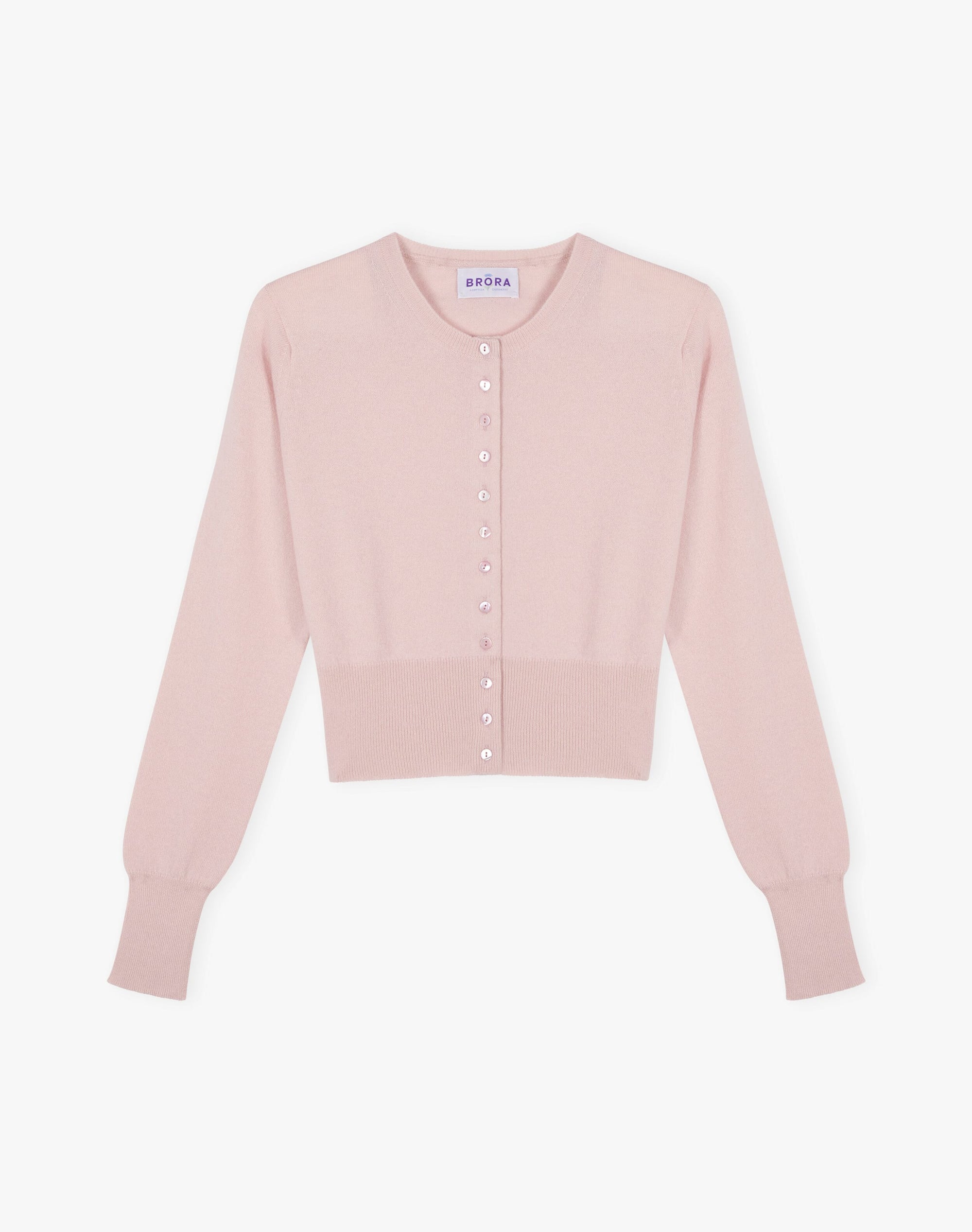 Cashmere Long Sleeve Cropped Cardigan