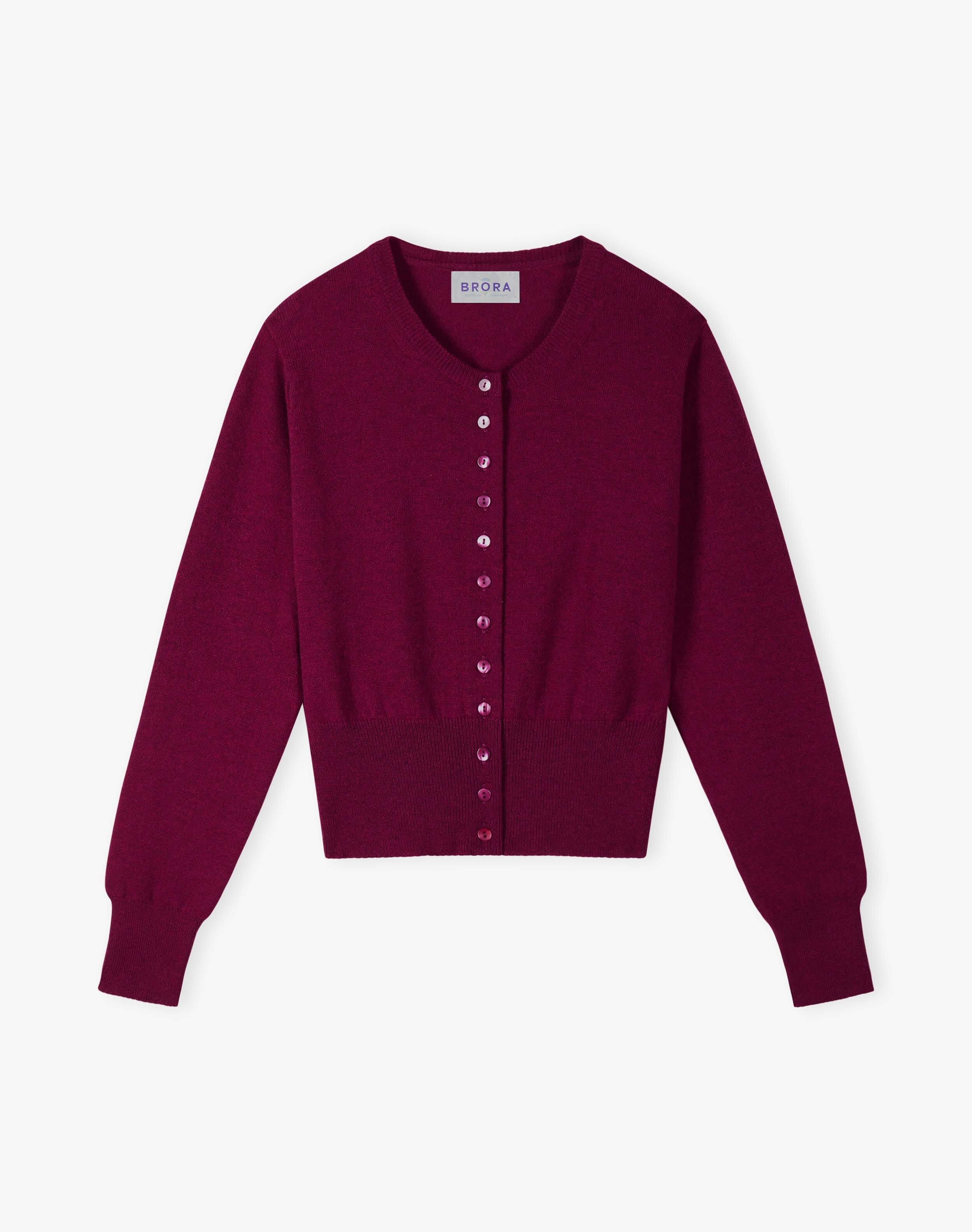 Cashmere Long Sleeve Cropped Cardigan