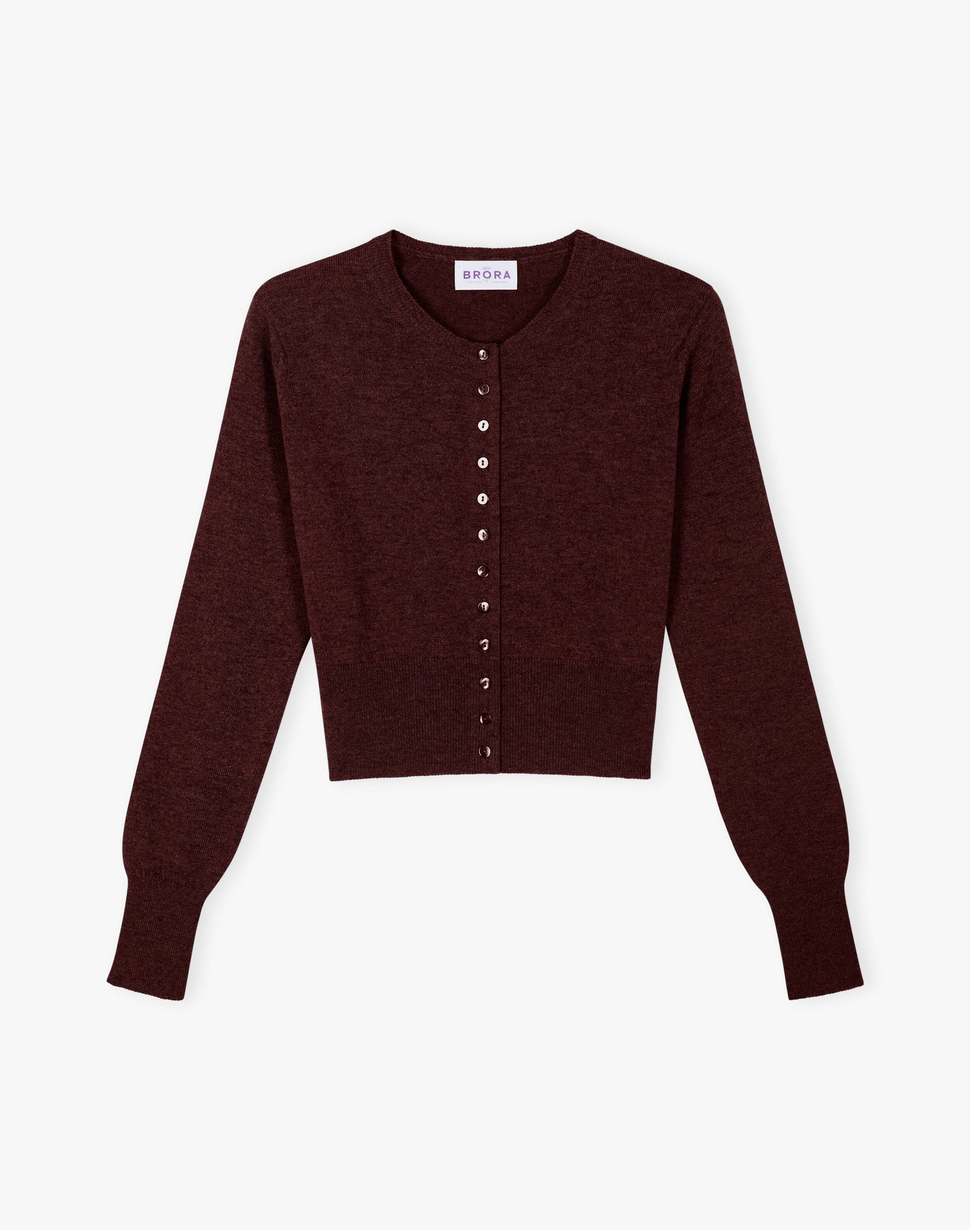 Cashmere Long Sleeve Cropped Cardigan
