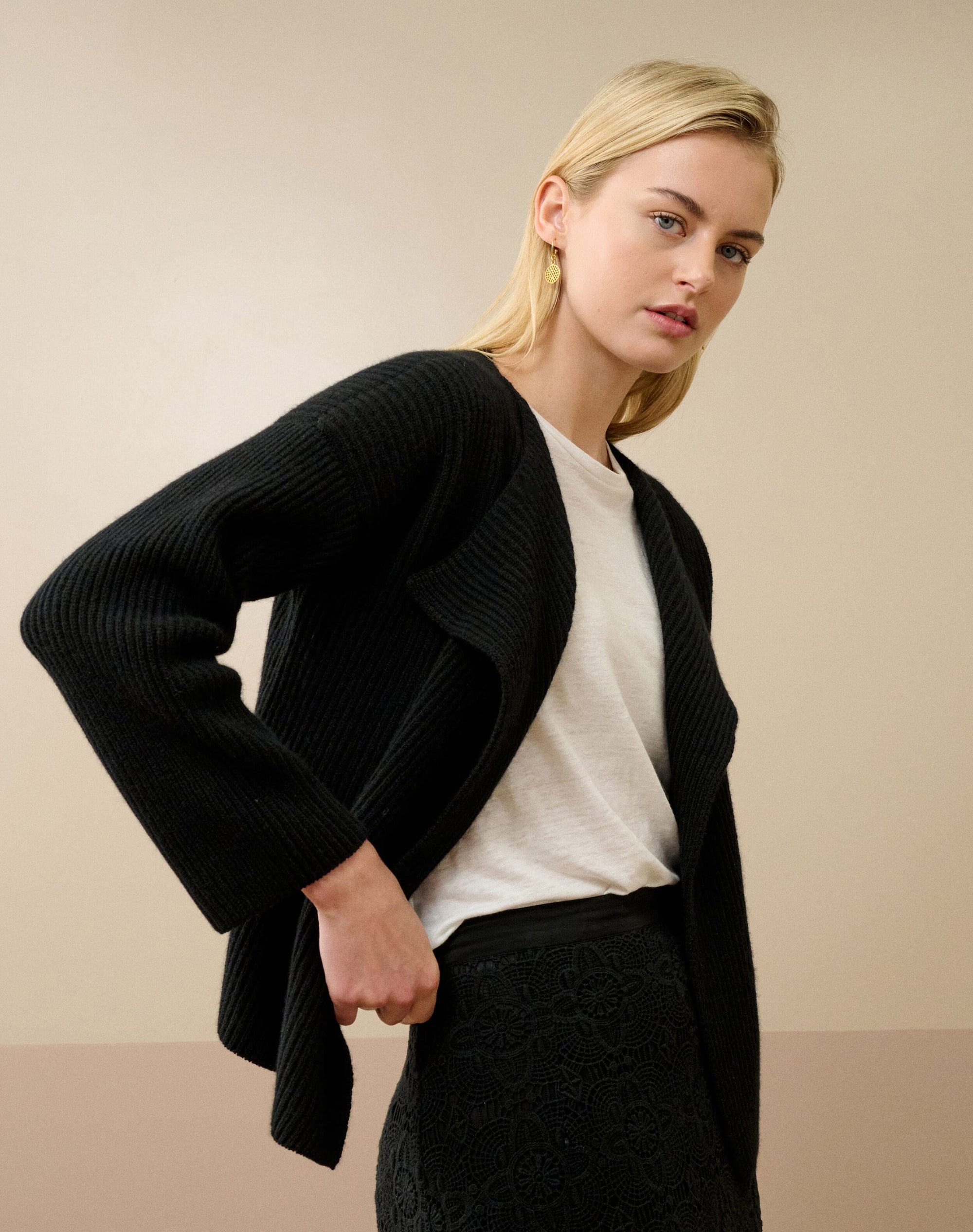 Cashmere Ribbed Jacket
