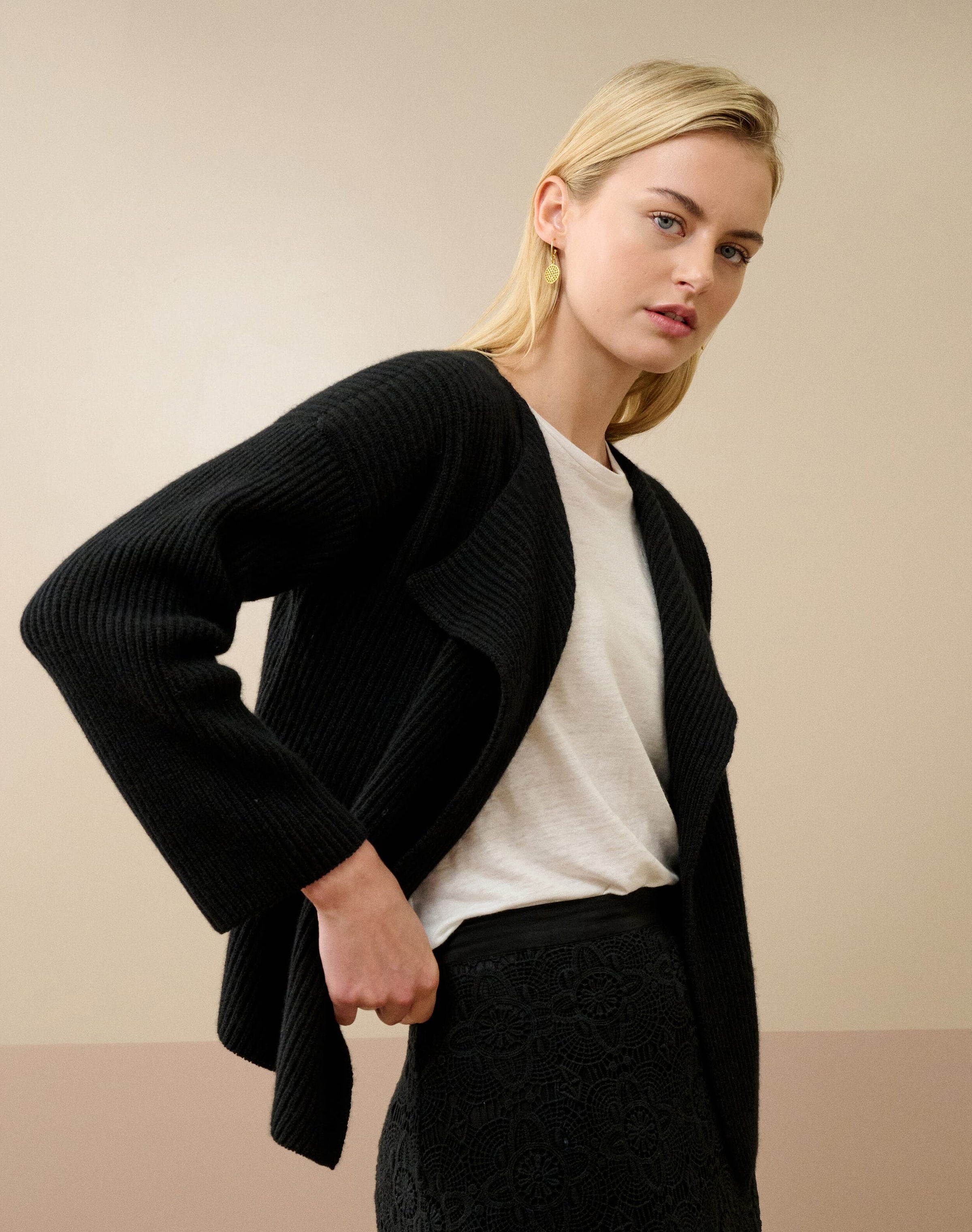 Cashmere Ribbed Jacket