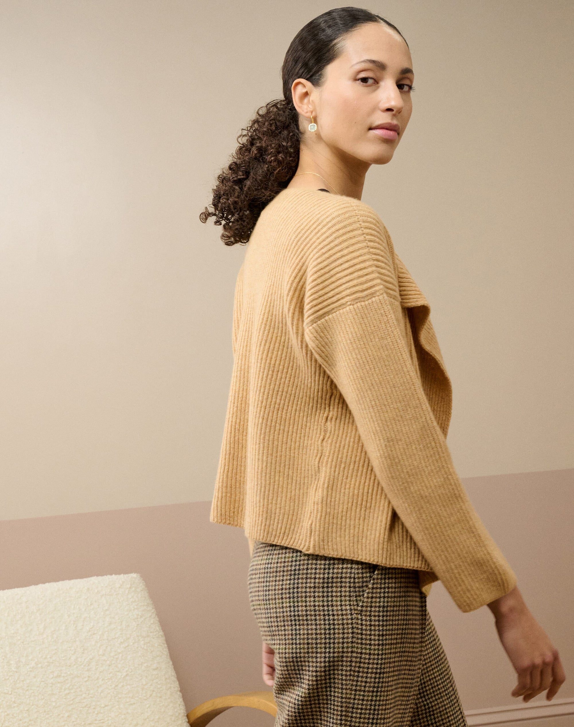 Cashmere Ribbed Jacket