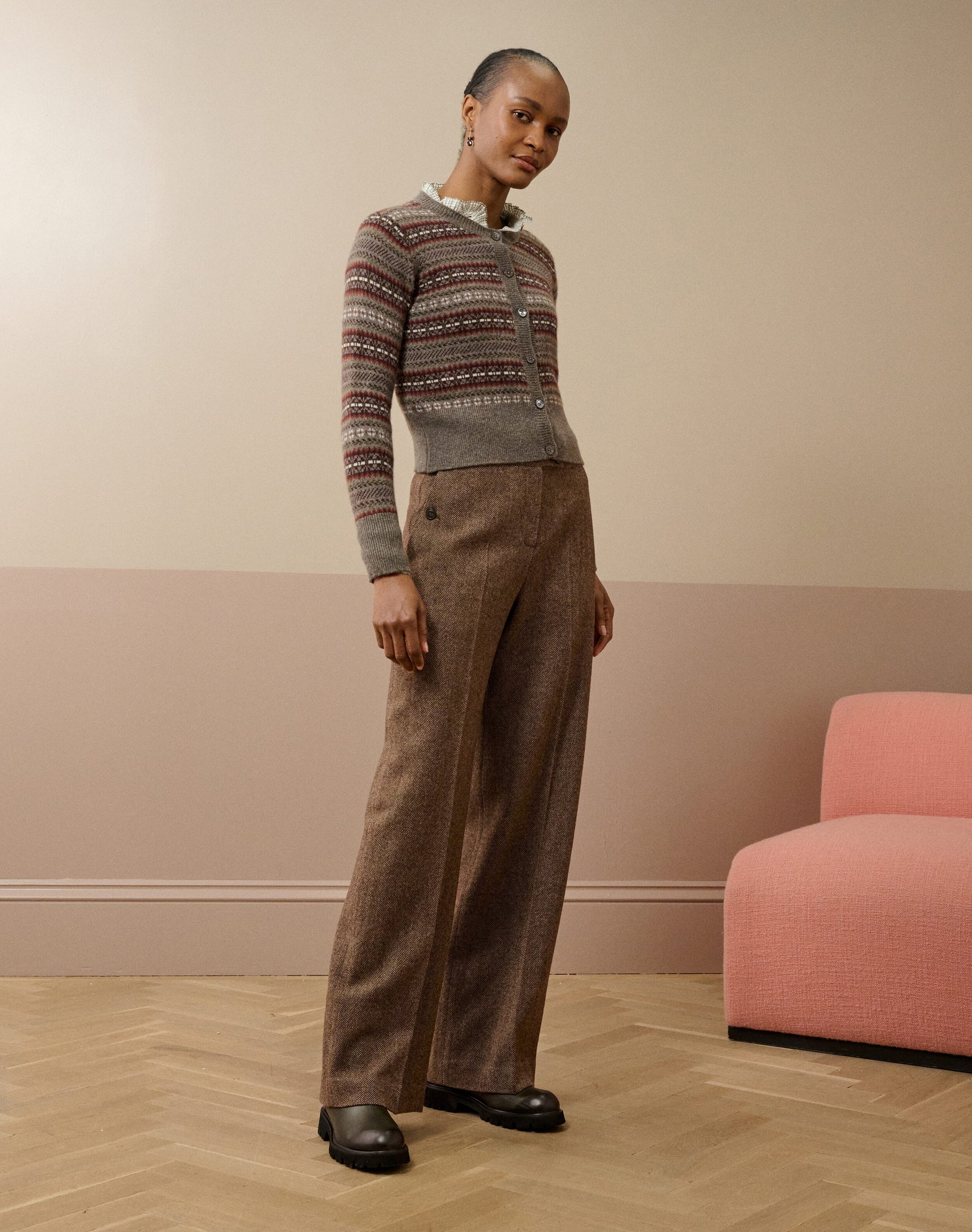 Cashmere Folk Fair Isle Cardigan