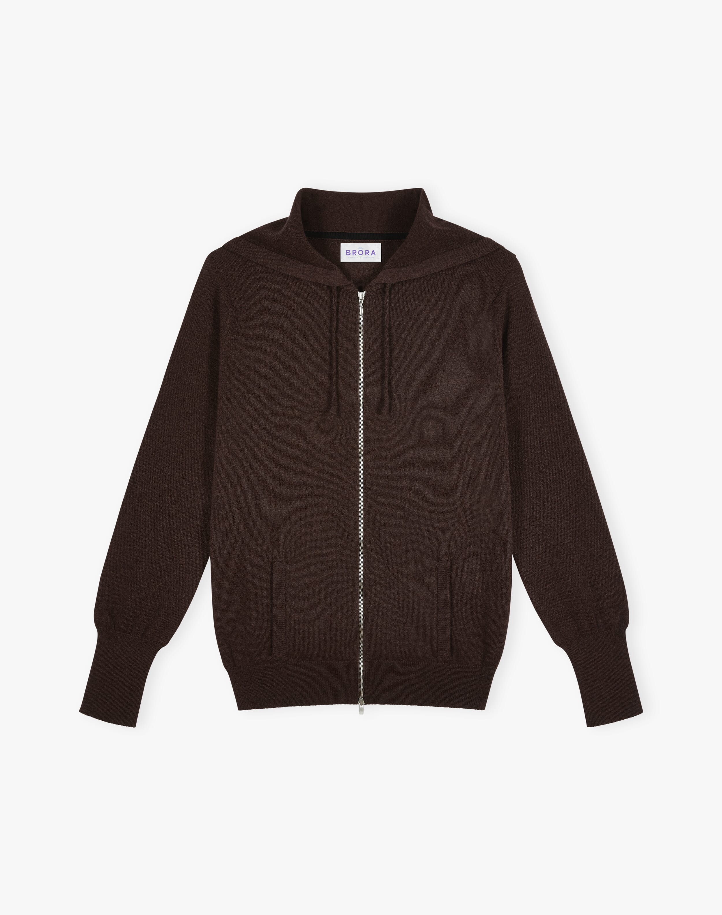 Cashmere Zip Up Hooded Cardigan