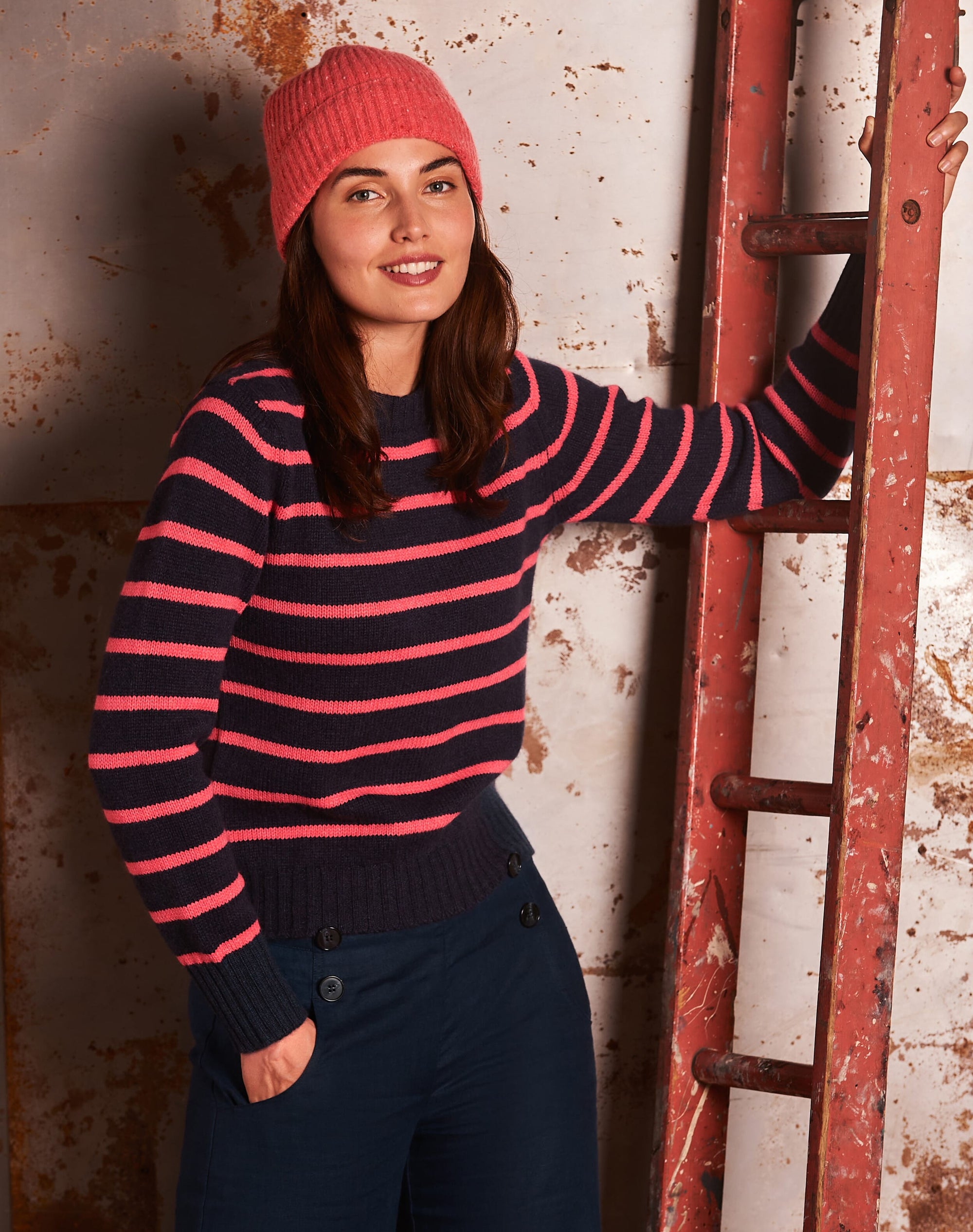 Cashmere Gauzy Stripe Jumper