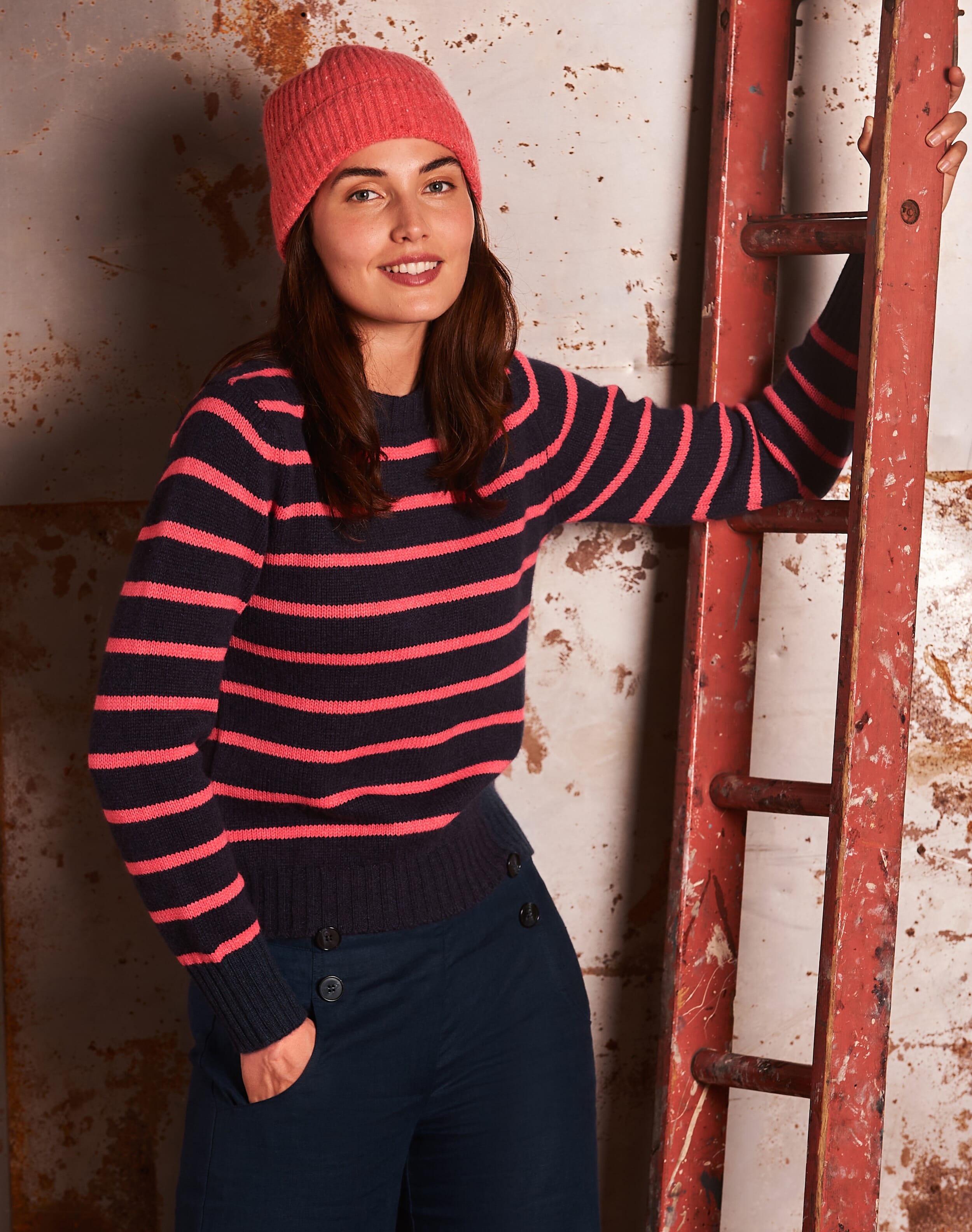 Cashmere Gauzy Stripe Jumper
