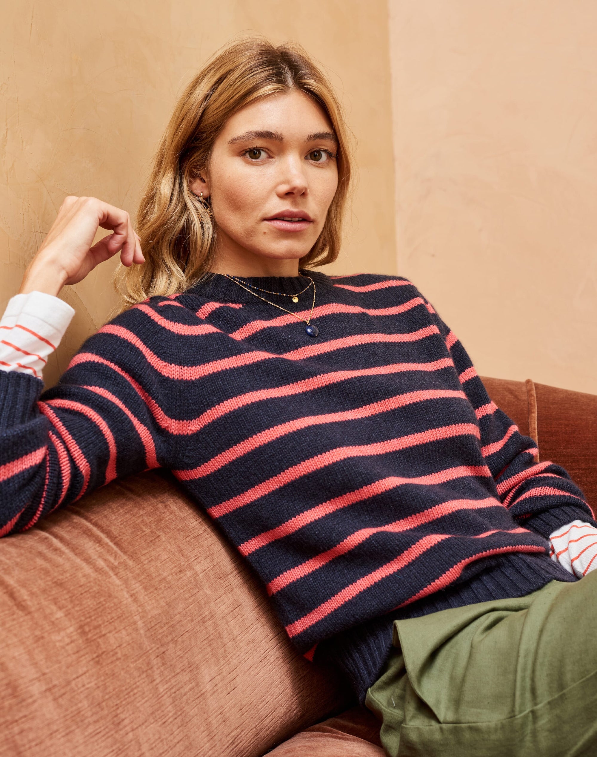 Cashmere Gauzy Stripe Jumper