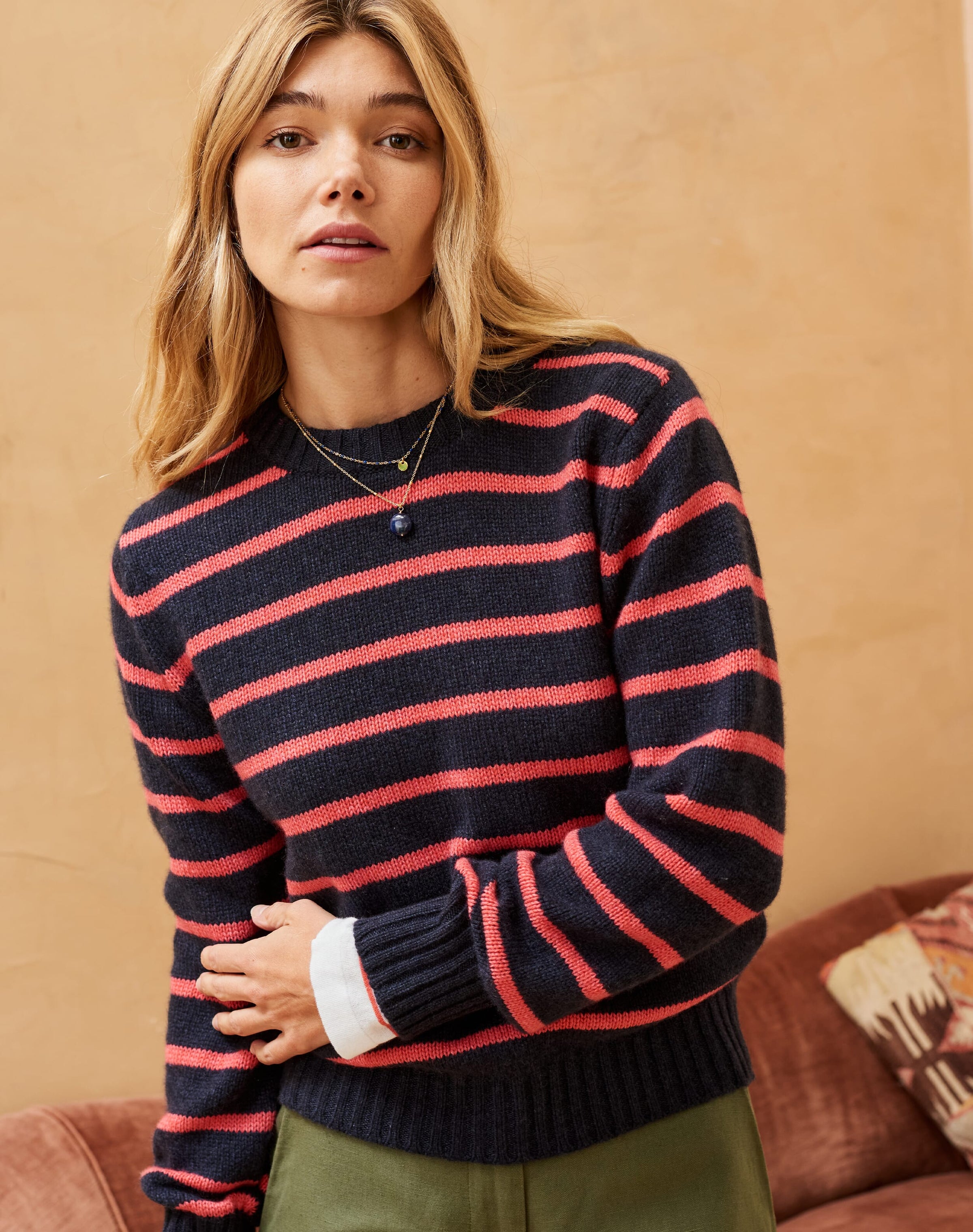 Cashmere Gauzy Stripe Jumper