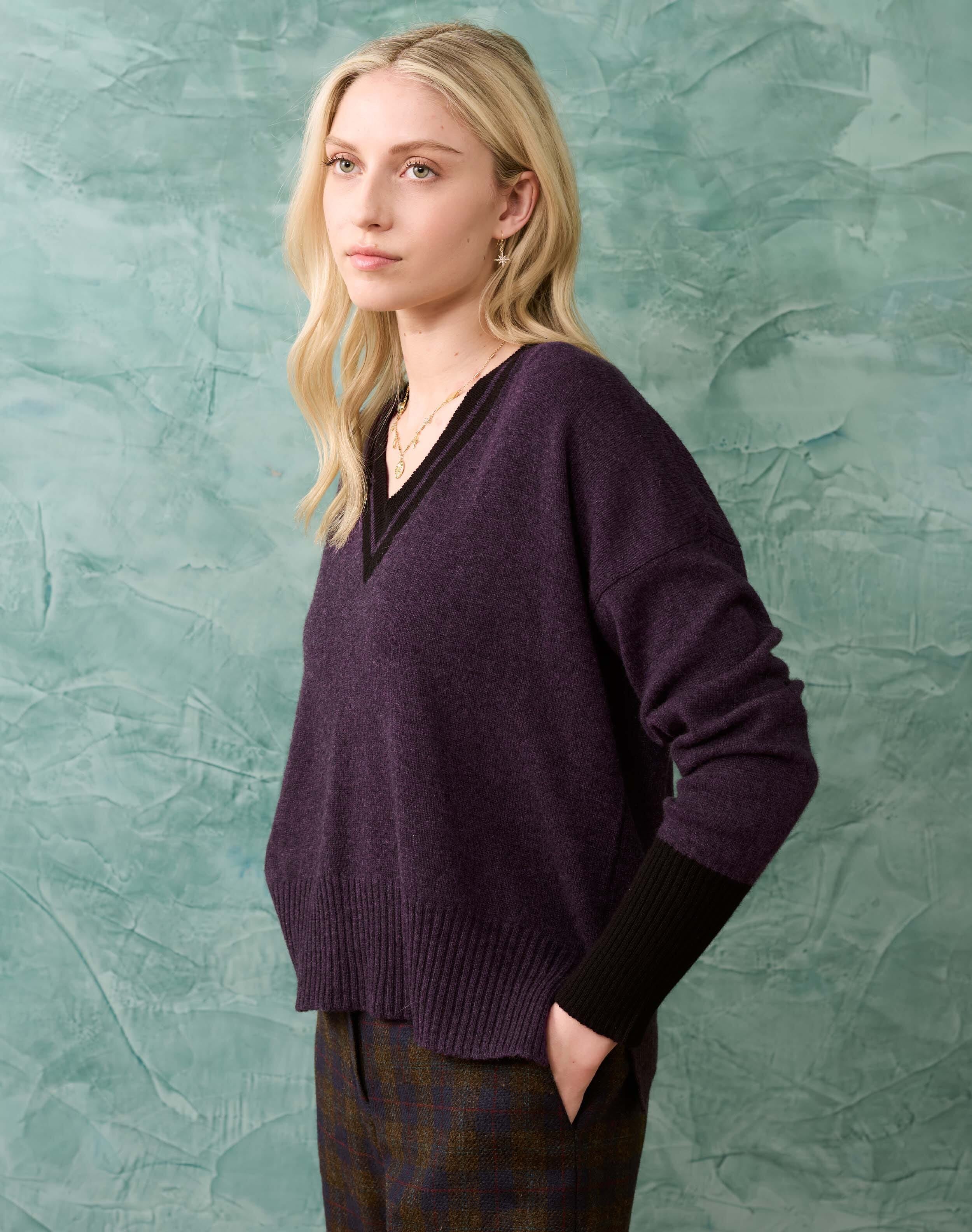 Cashmere Gauzy V Neck Jumper