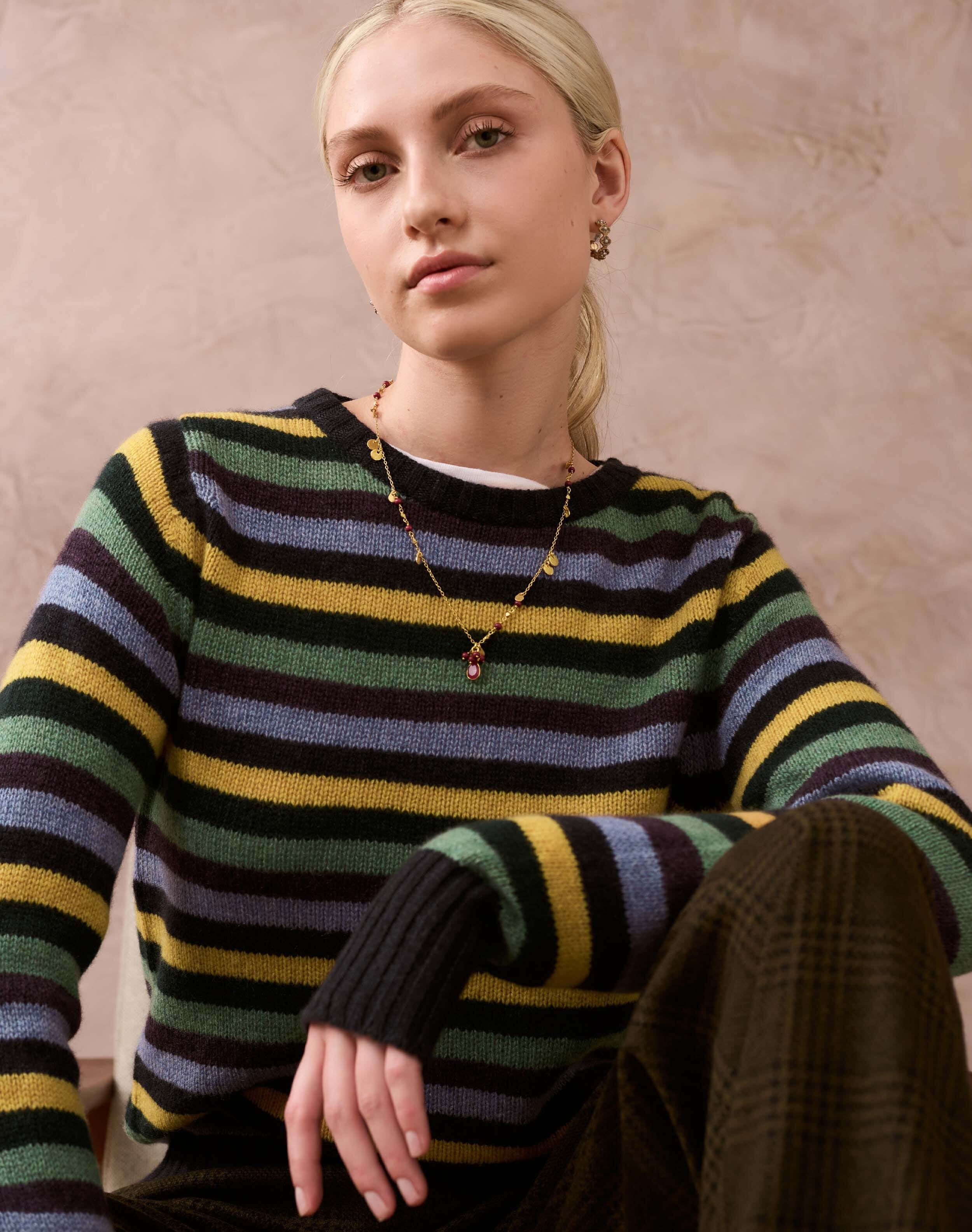 Cashmere Gauzy Stripe Jumper