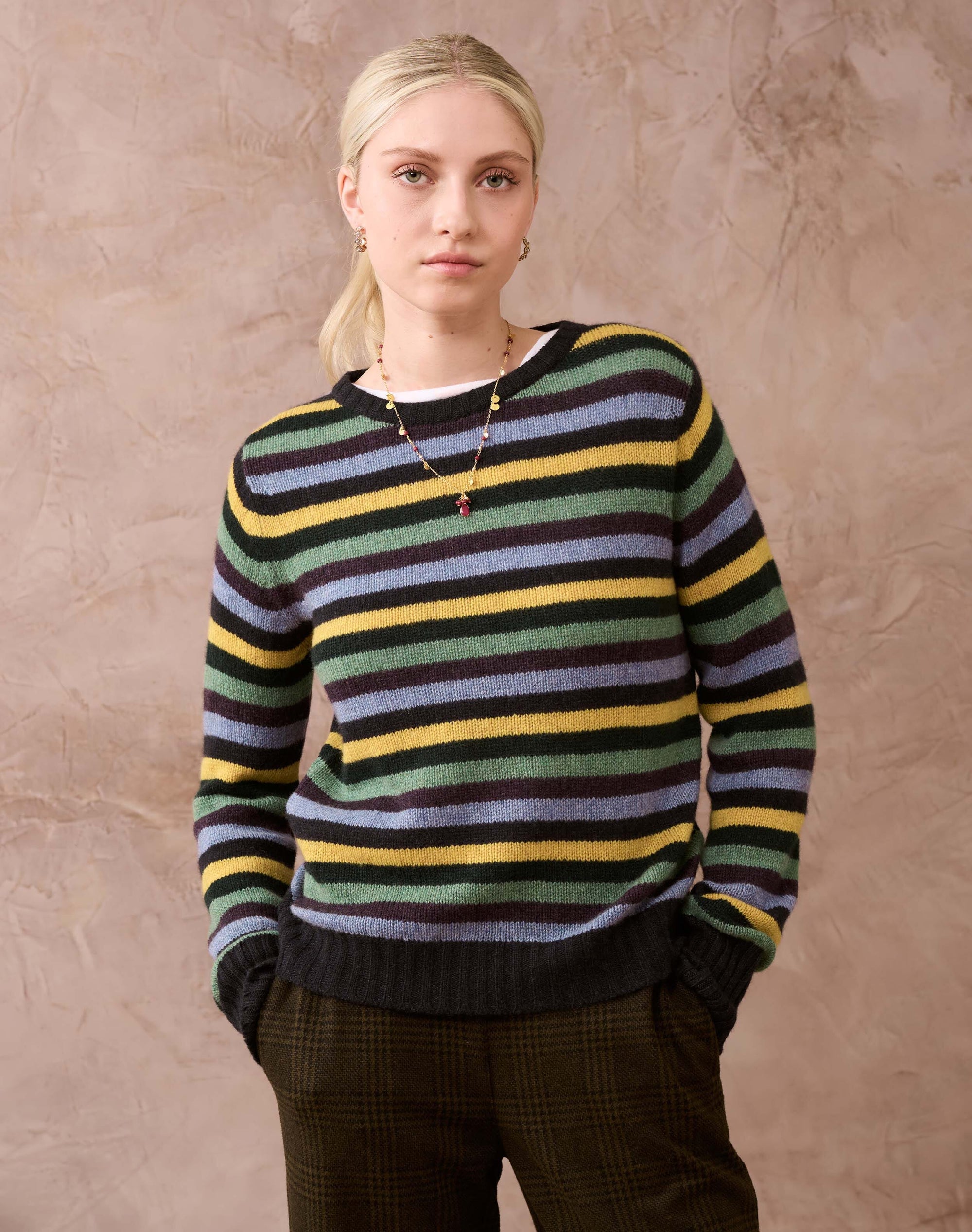Cashmere Gauzy Stripe Jumper