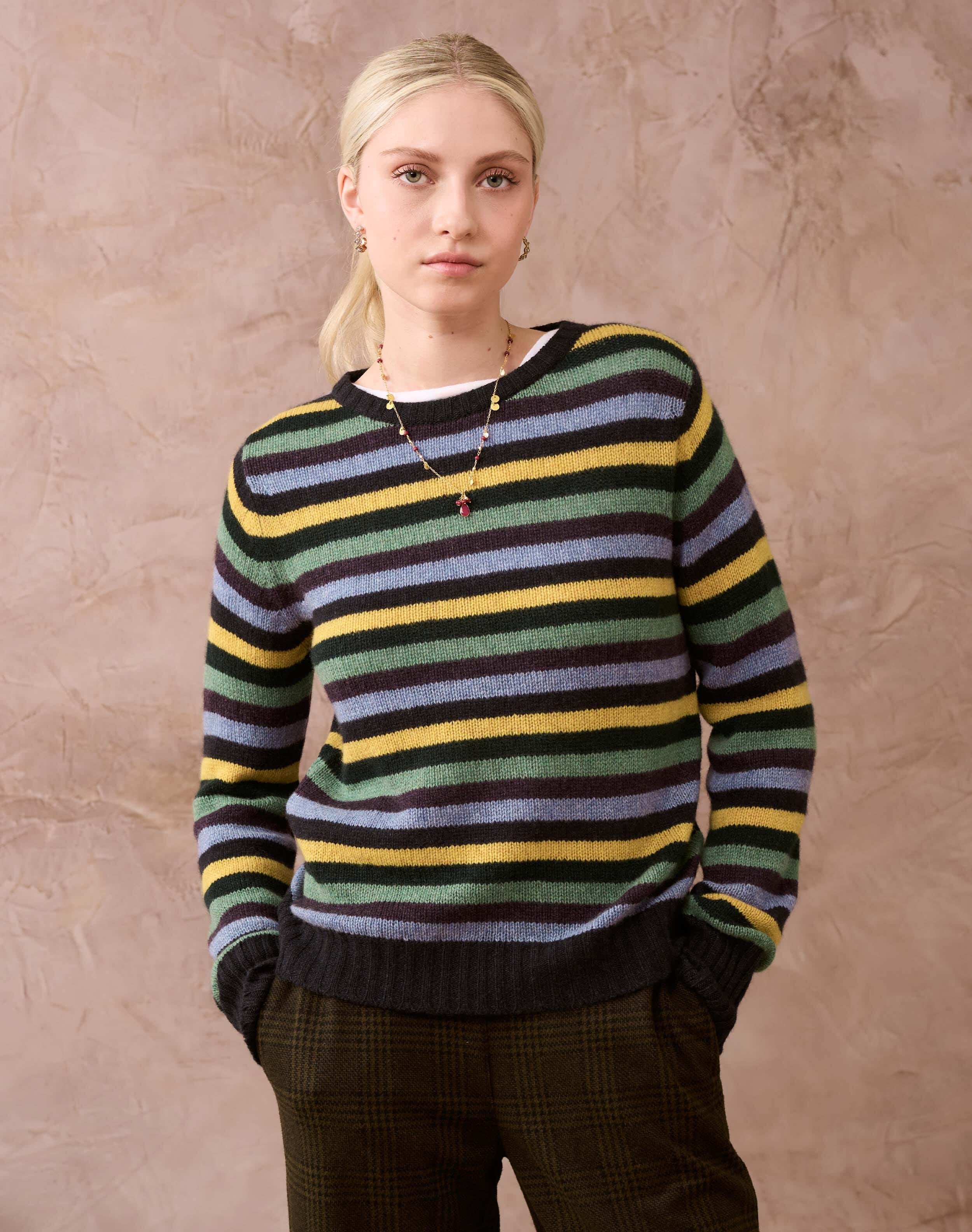 Cashmere Gauzy Stripe Jumper