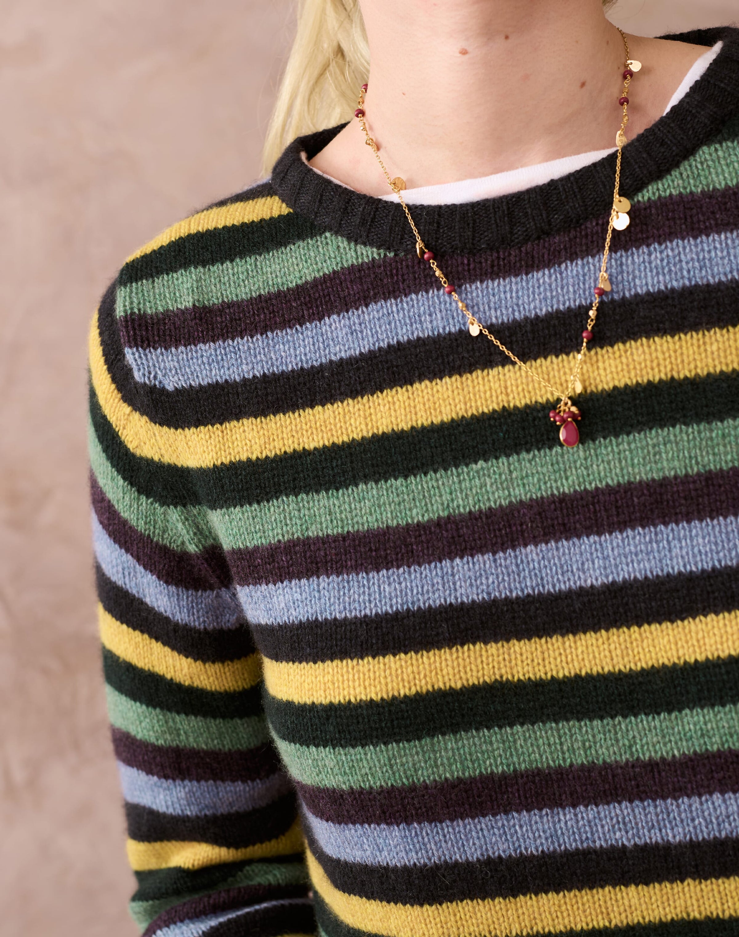 Cashmere Gauzy Stripe Jumper