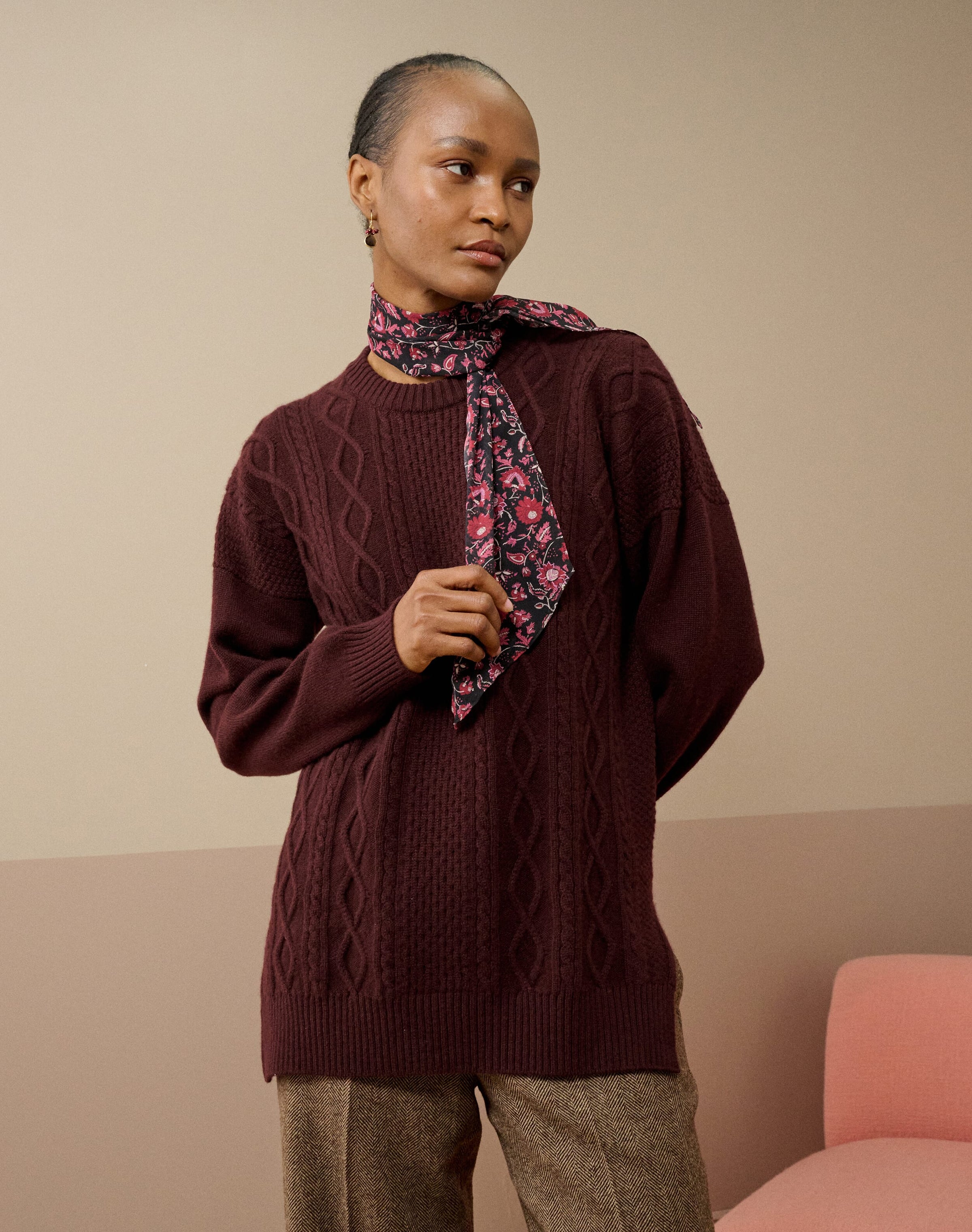 Cashmere Aran Jumper