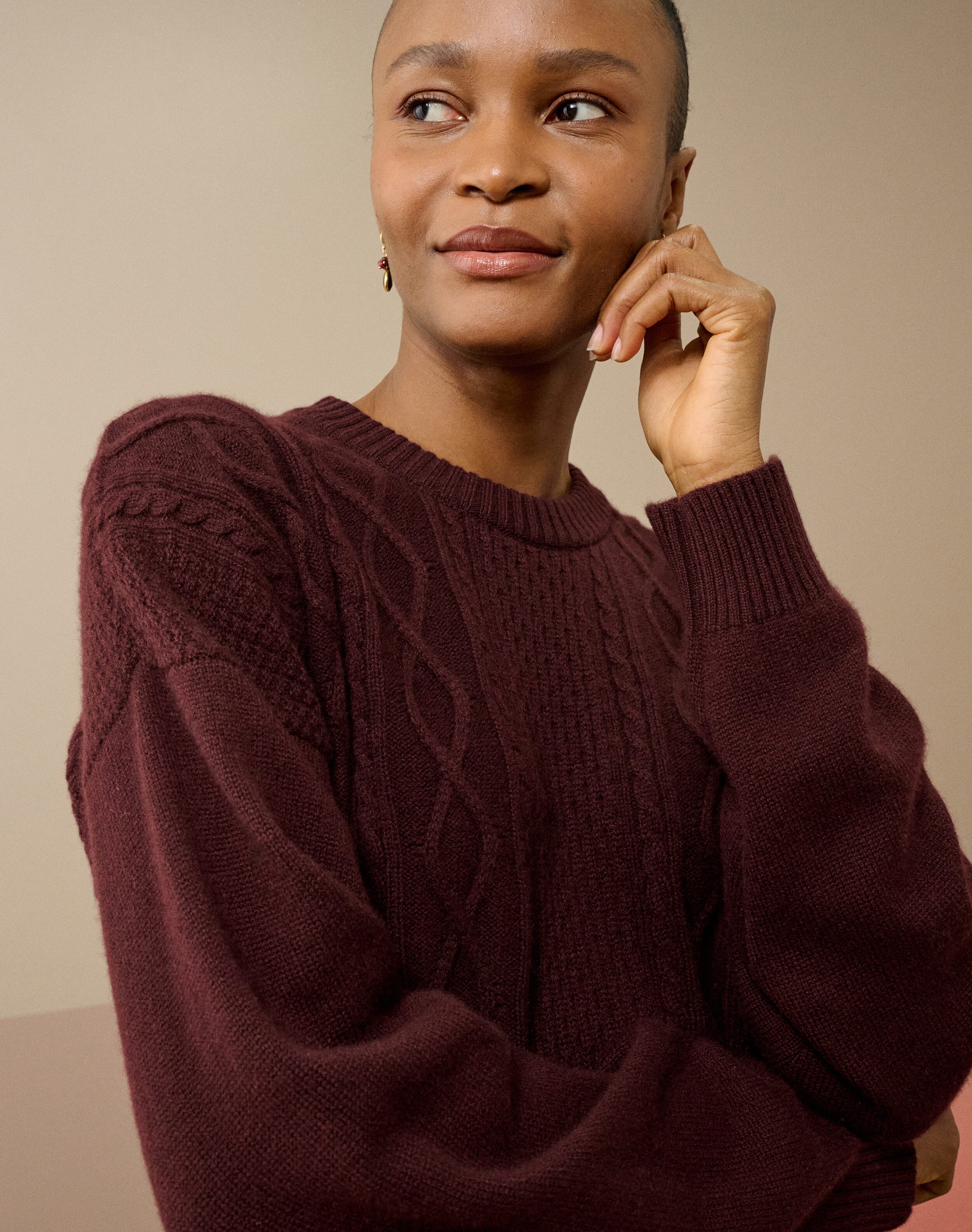 Cashmere Aran Jumper