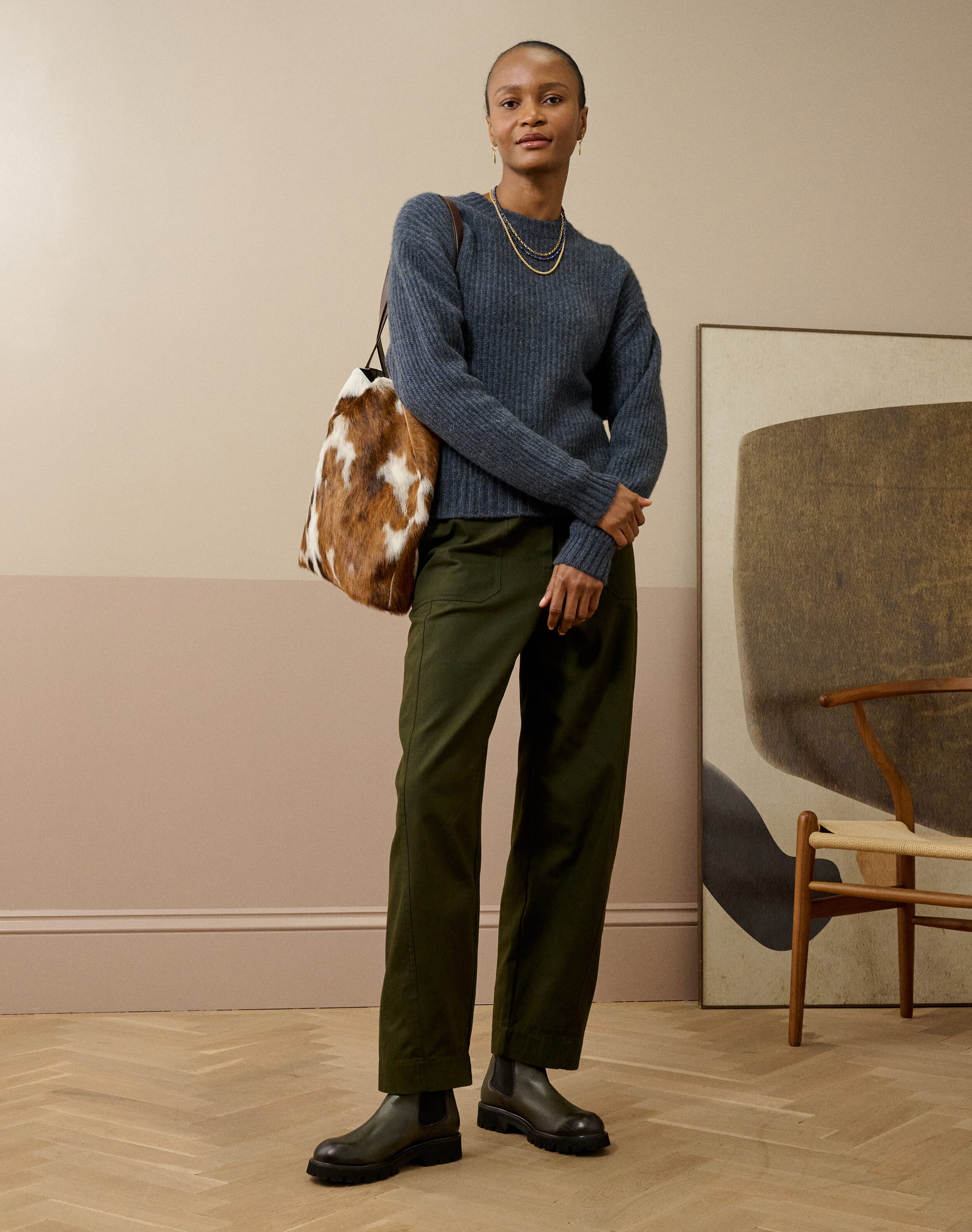 Cashmere Gauzy Ribbed Jumper