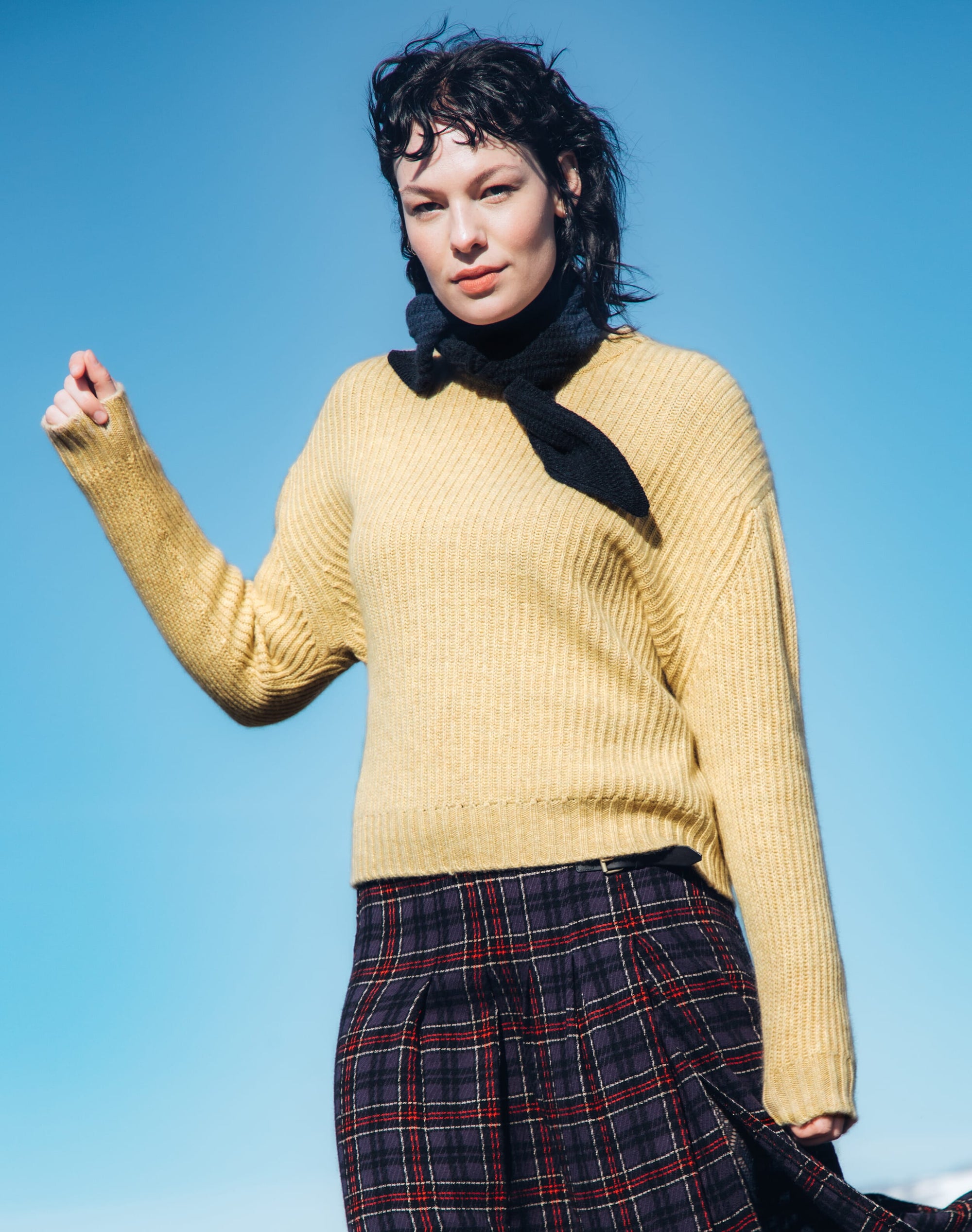 Cashmere Gauzy Ribbed Jumper
