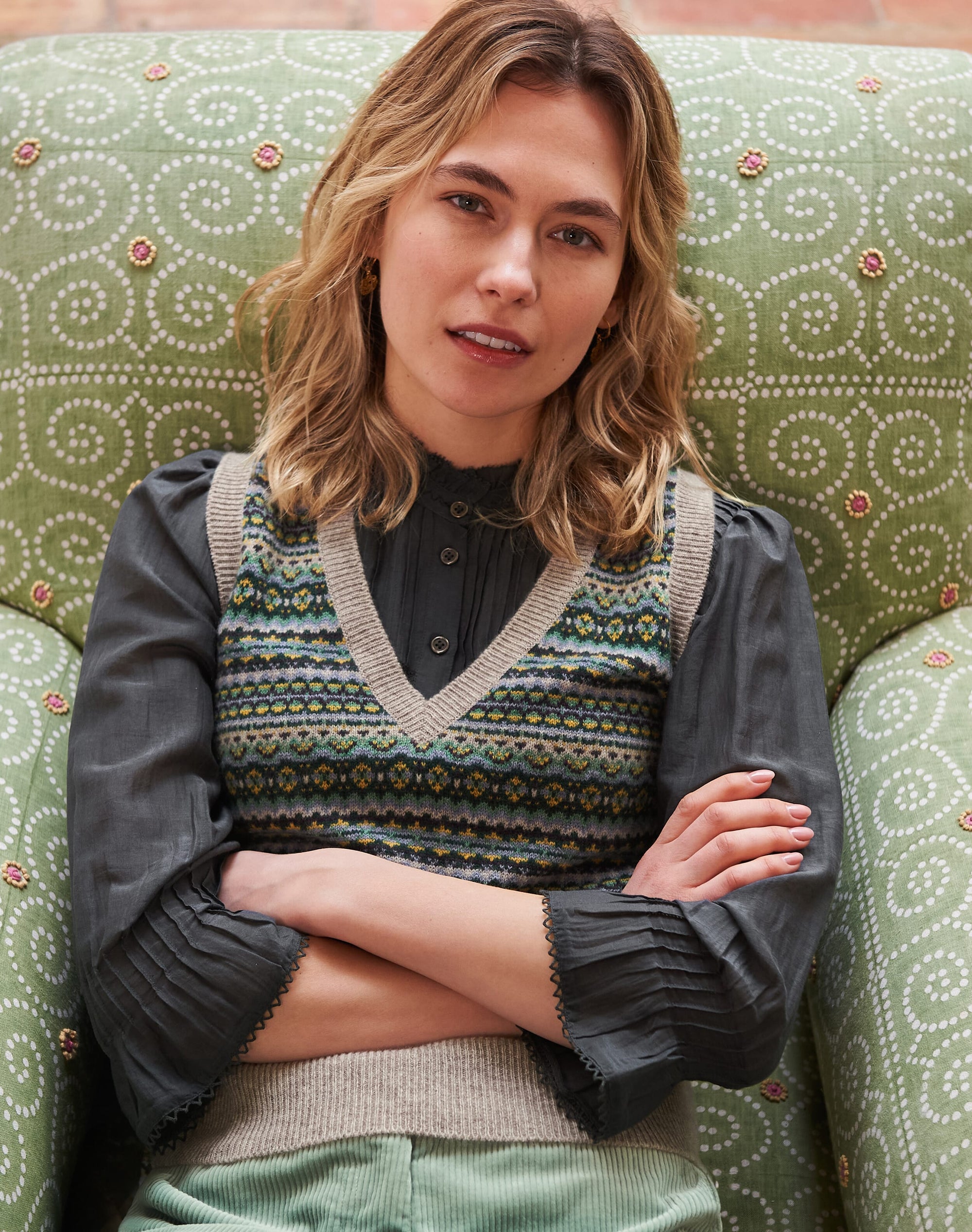 Cashmere Fair Isle Tank