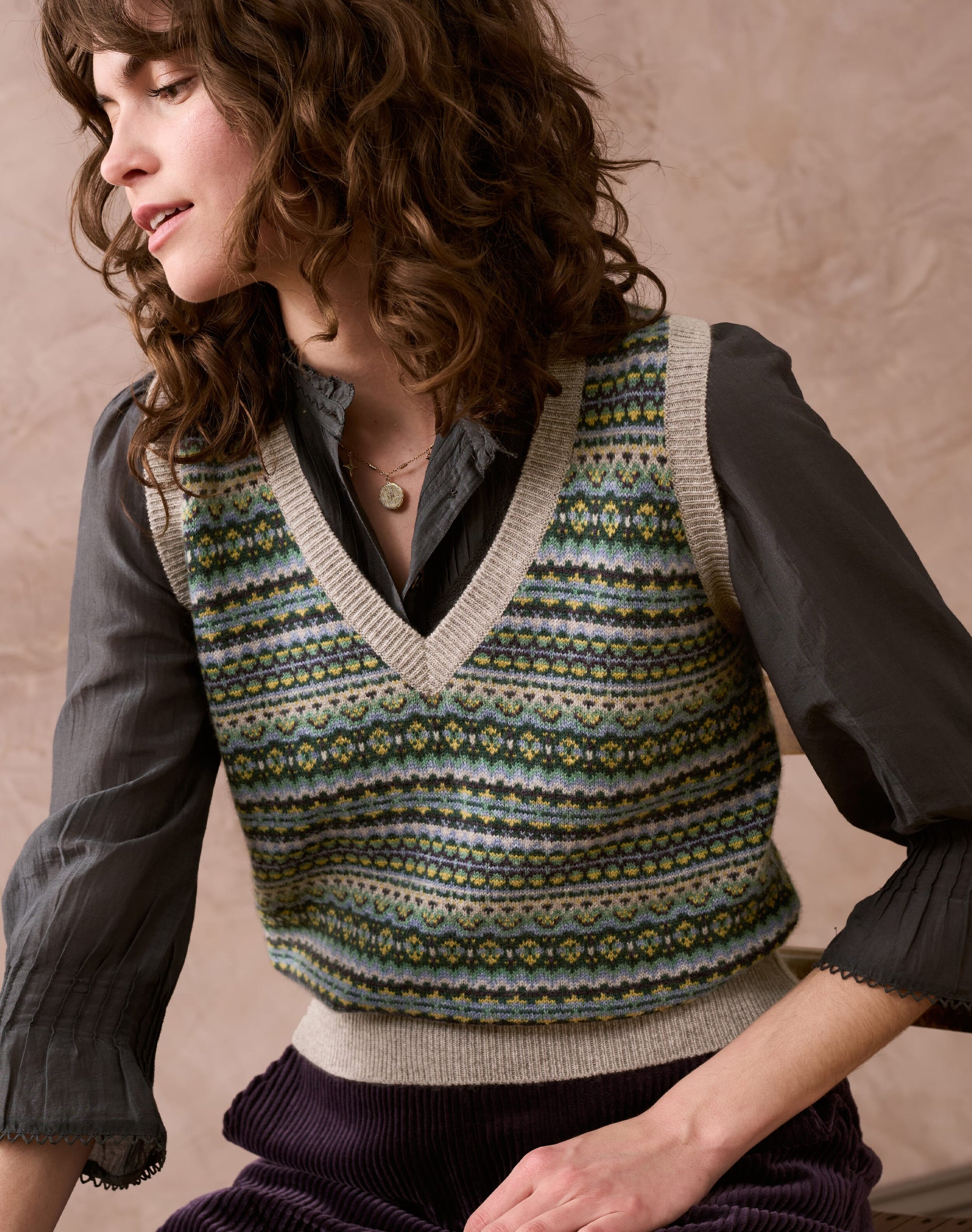 Cashmere Fair Isle Tank