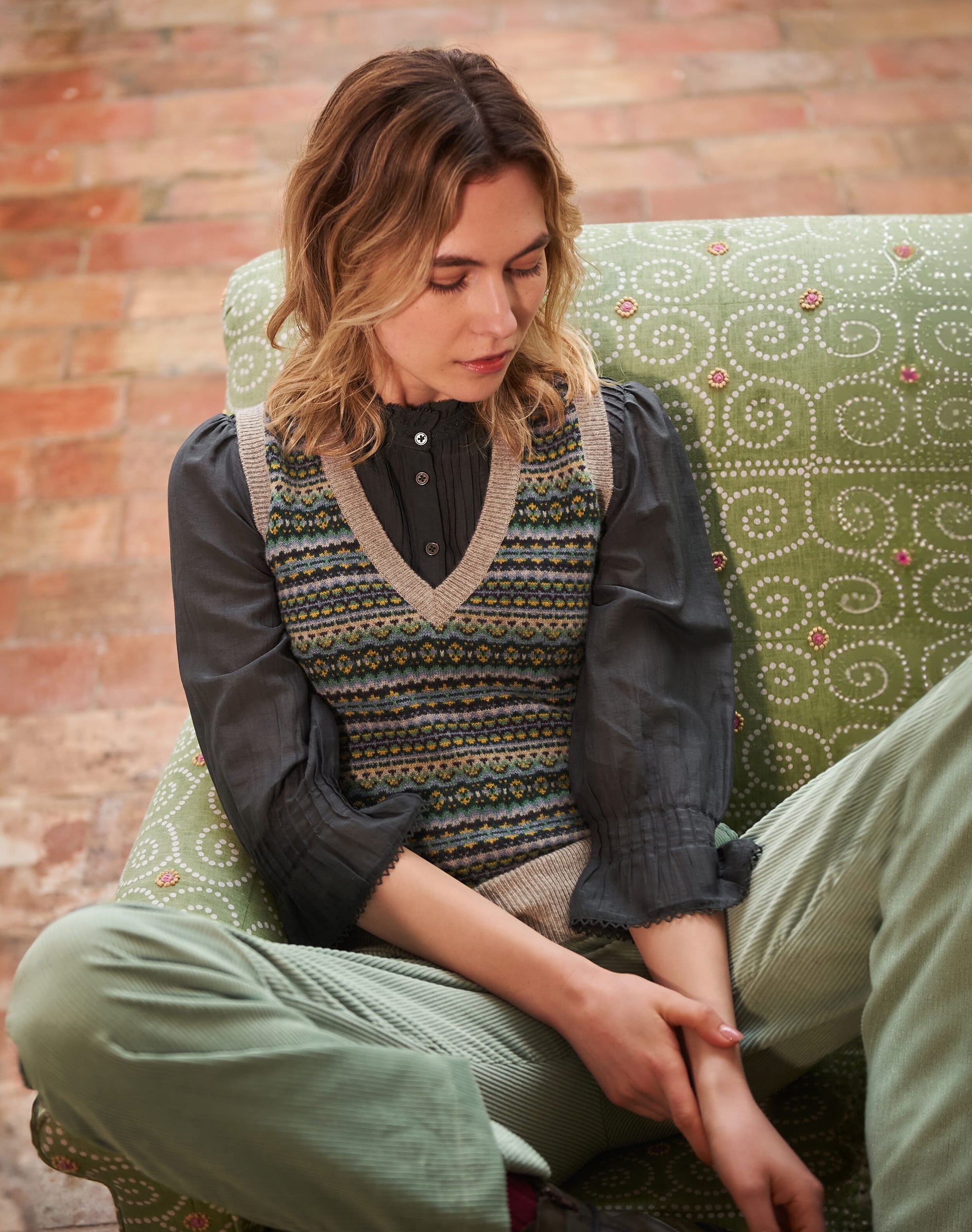 Cashmere Fair Isle Tank