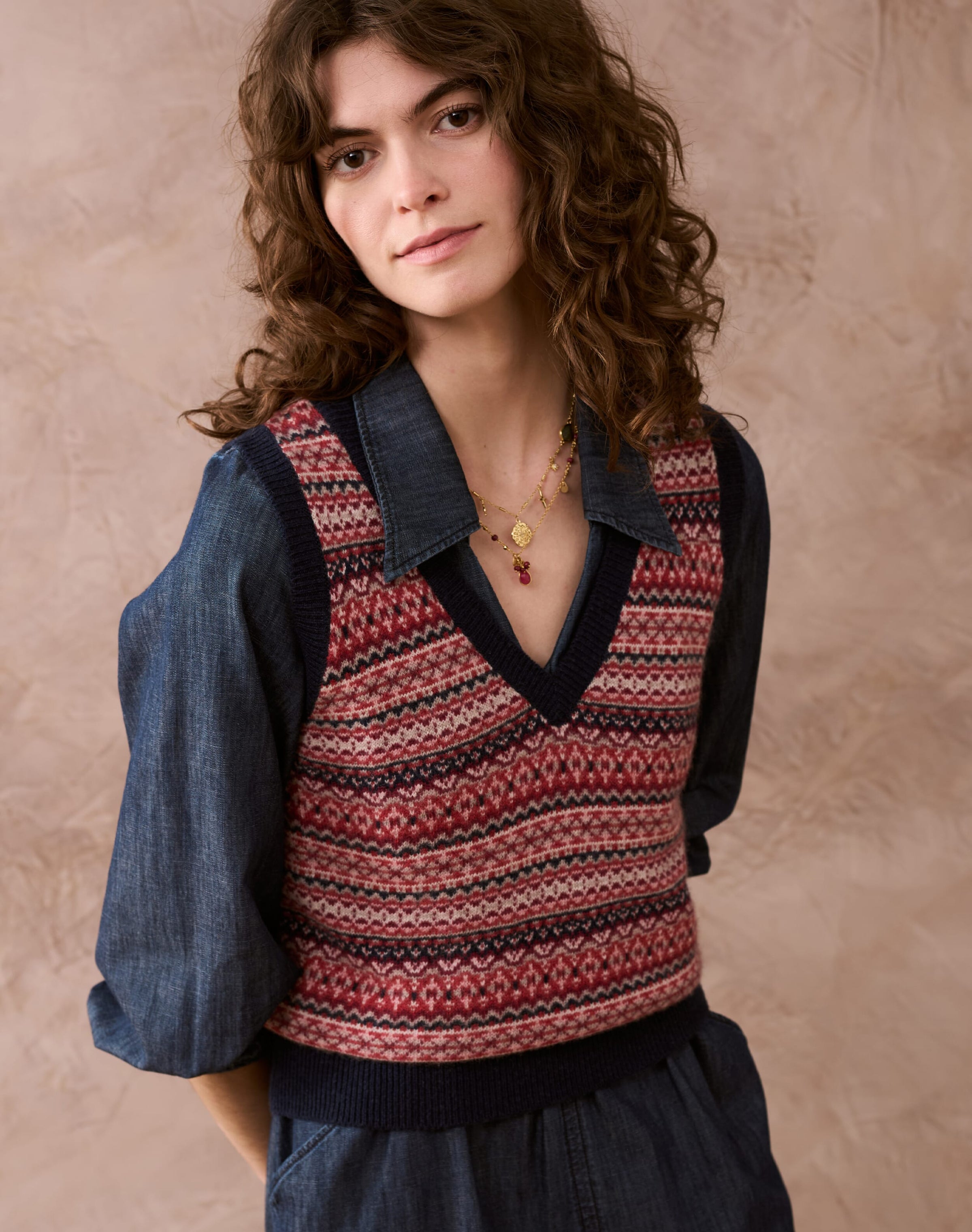 Cashmere Fair Isle Tank