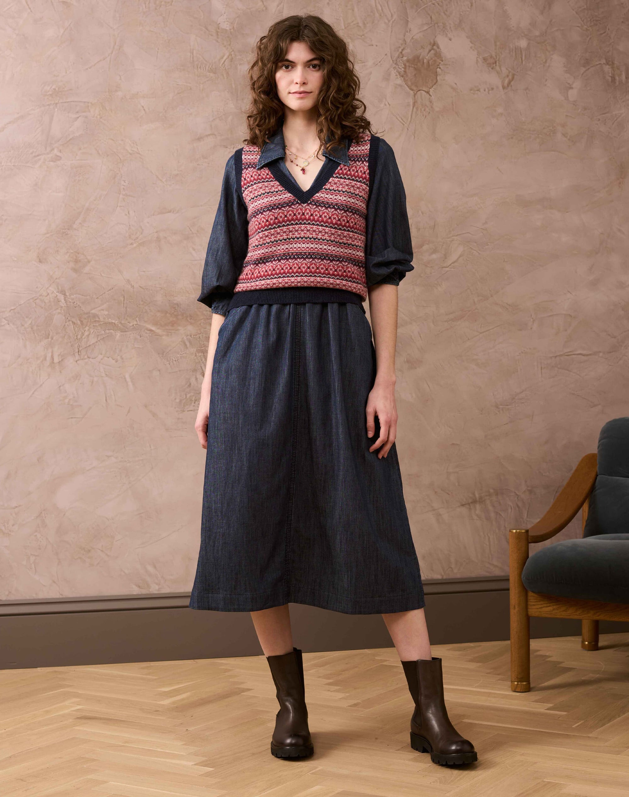 Cashmere Fair Isle Tank