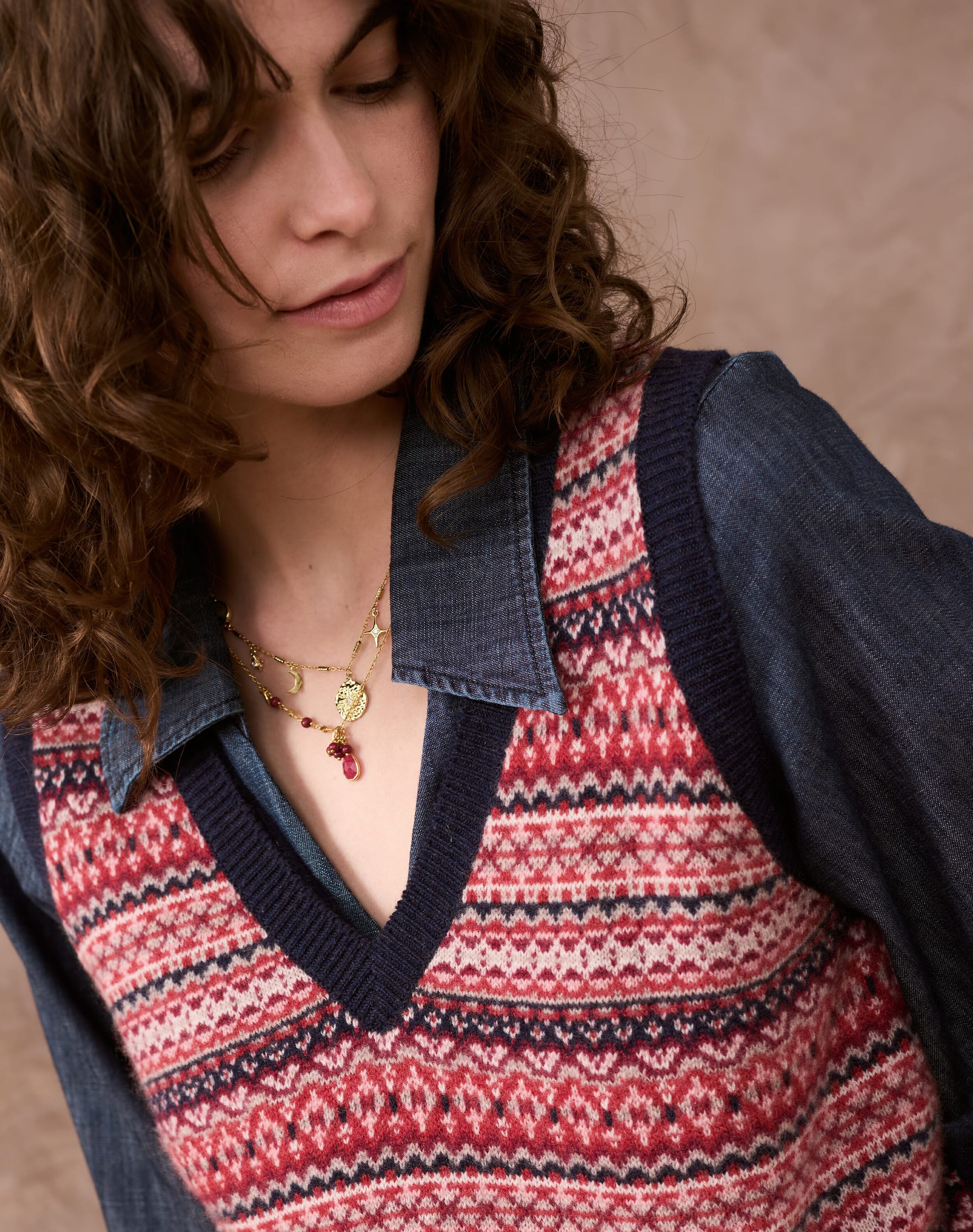 Cashmere Fair Isle Tank