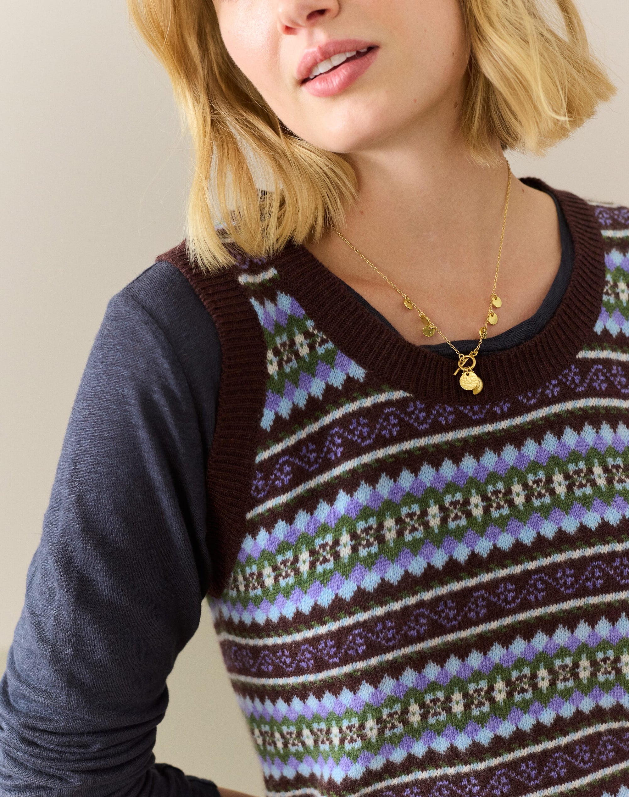 Cashmere Fair Isle Tank
