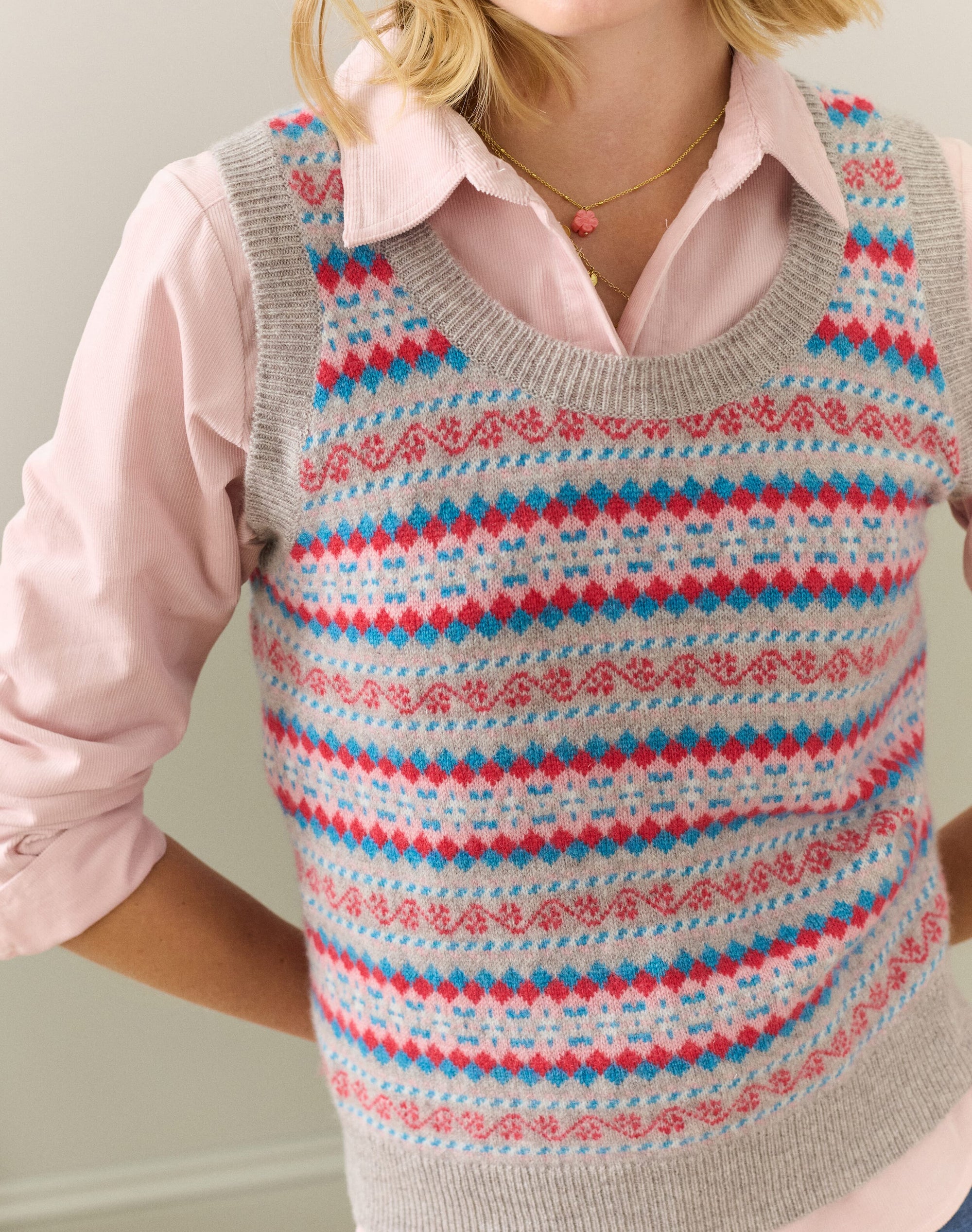 Cashmere Fair Isle Tank