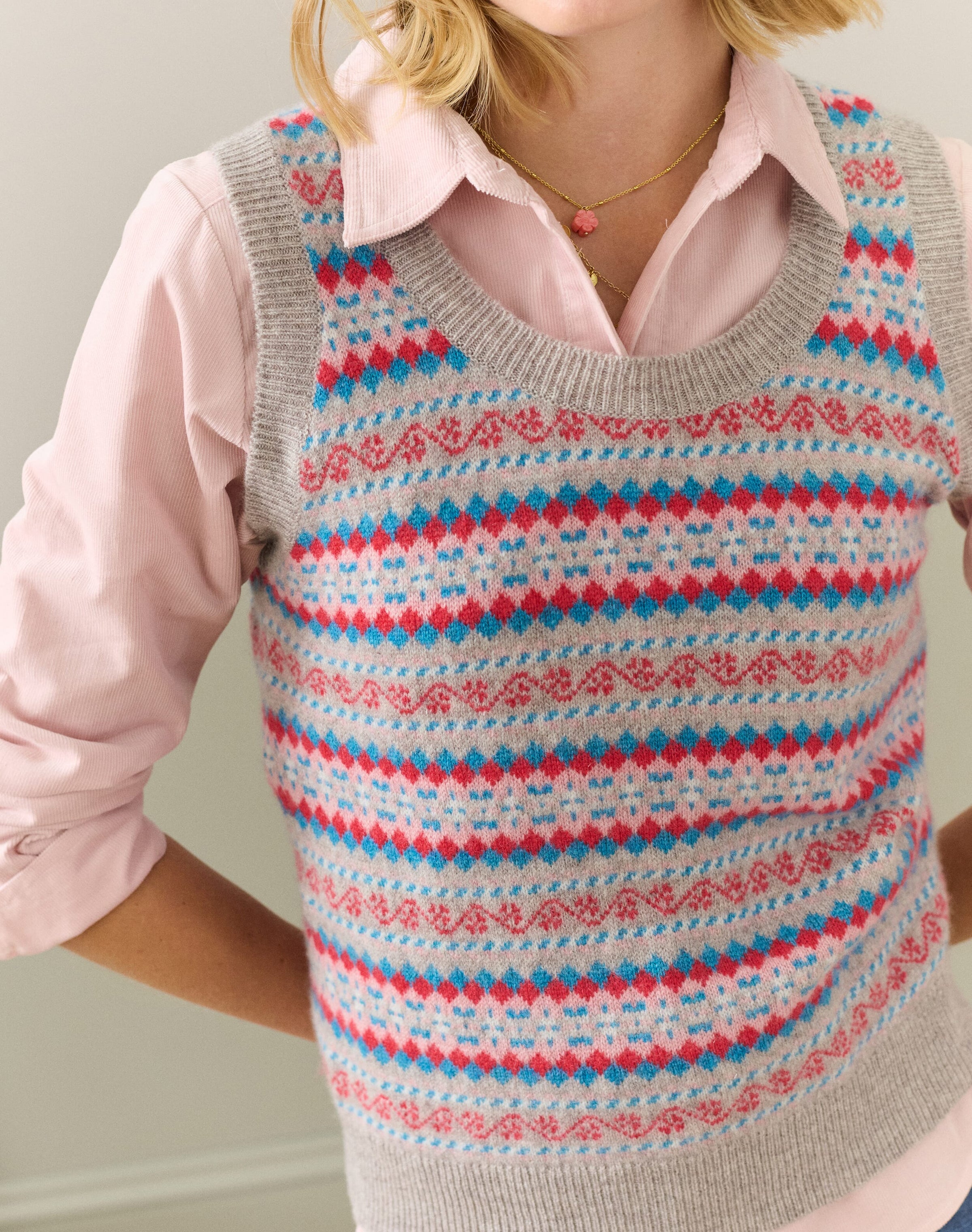 Cashmere Fair Isle Tank
