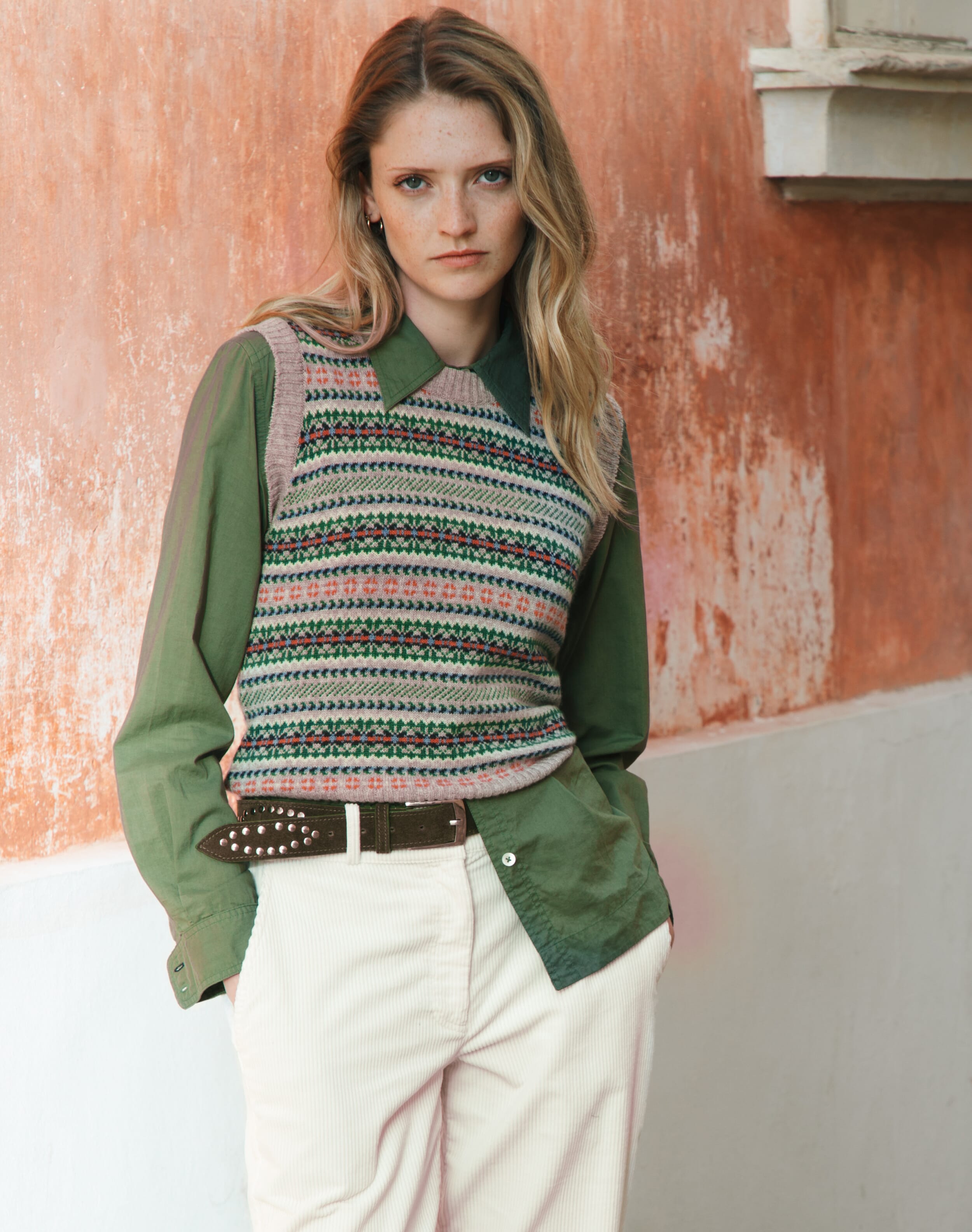 Cashmere Fair Isle Tank