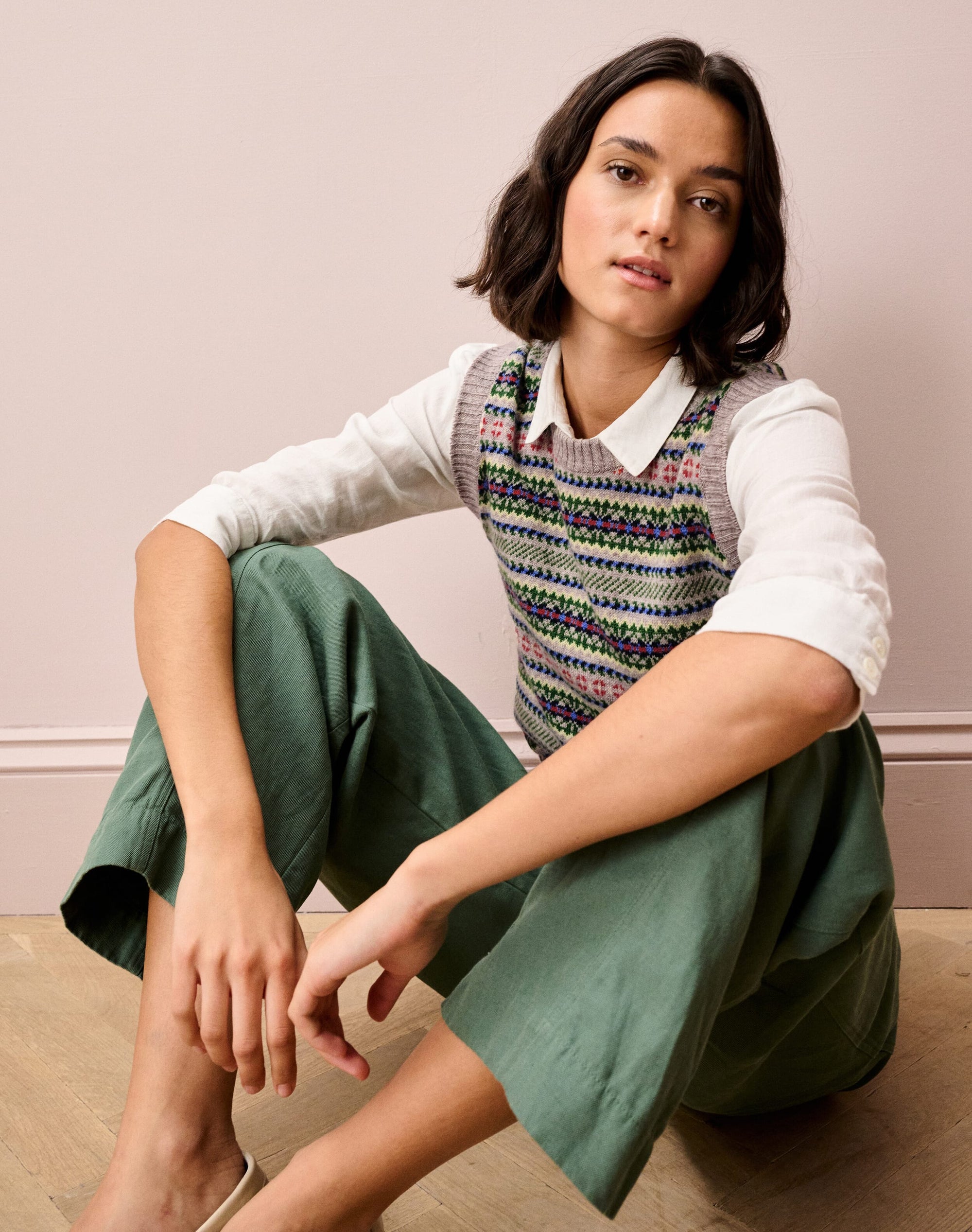 Cashmere Fair Isle Tank