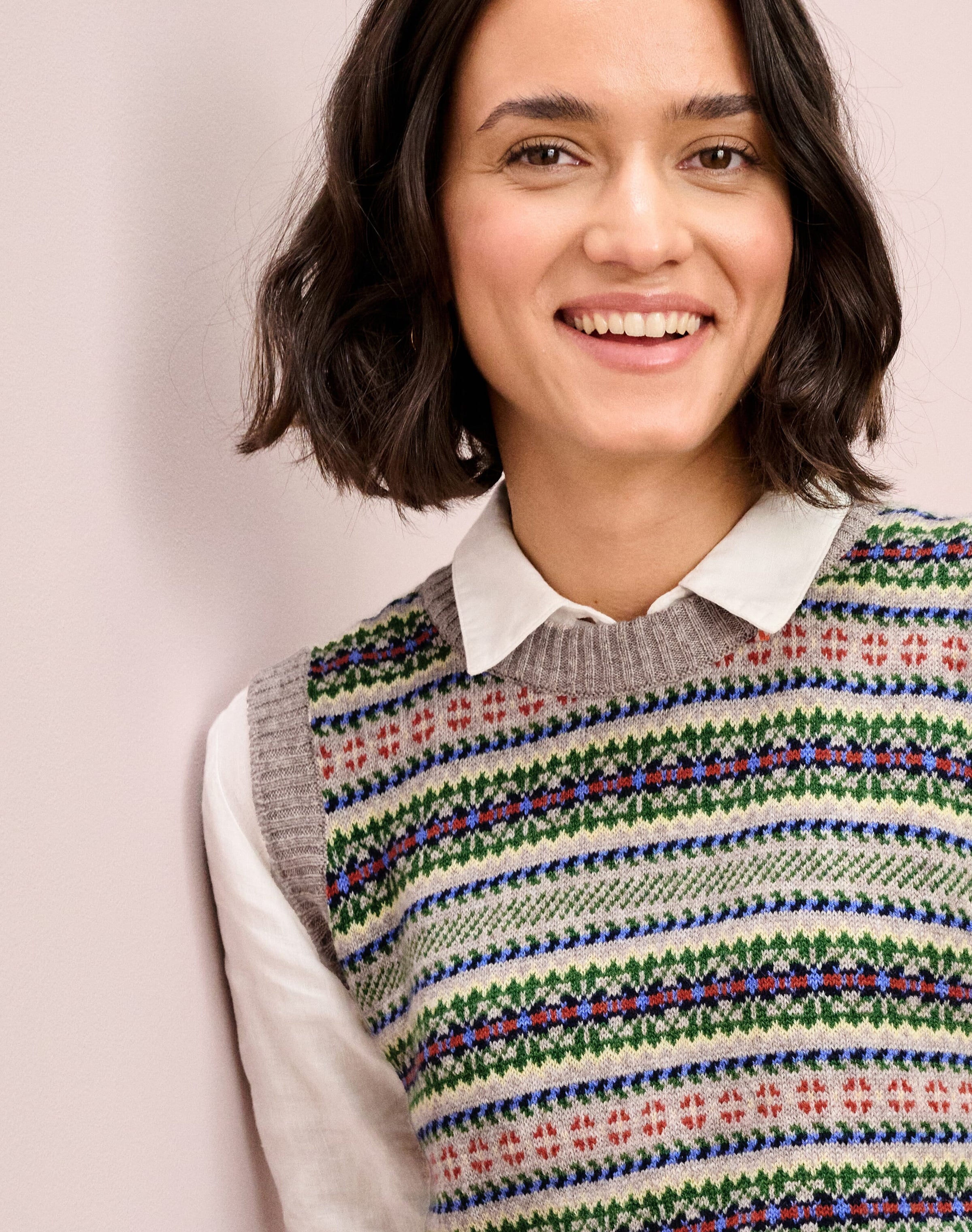 Cashmere Fair Isle Tank
