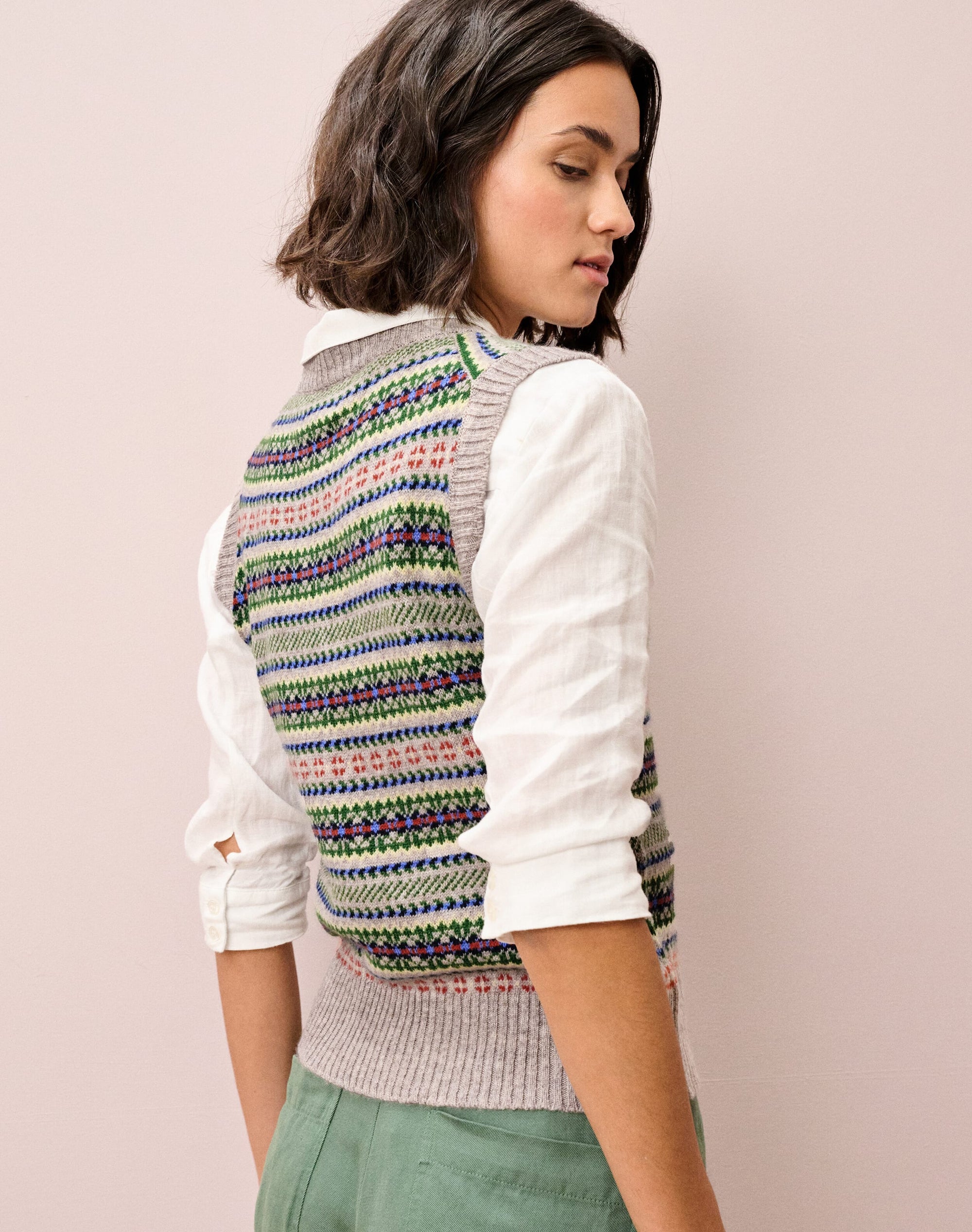 Cashmere Fair Isle Tank