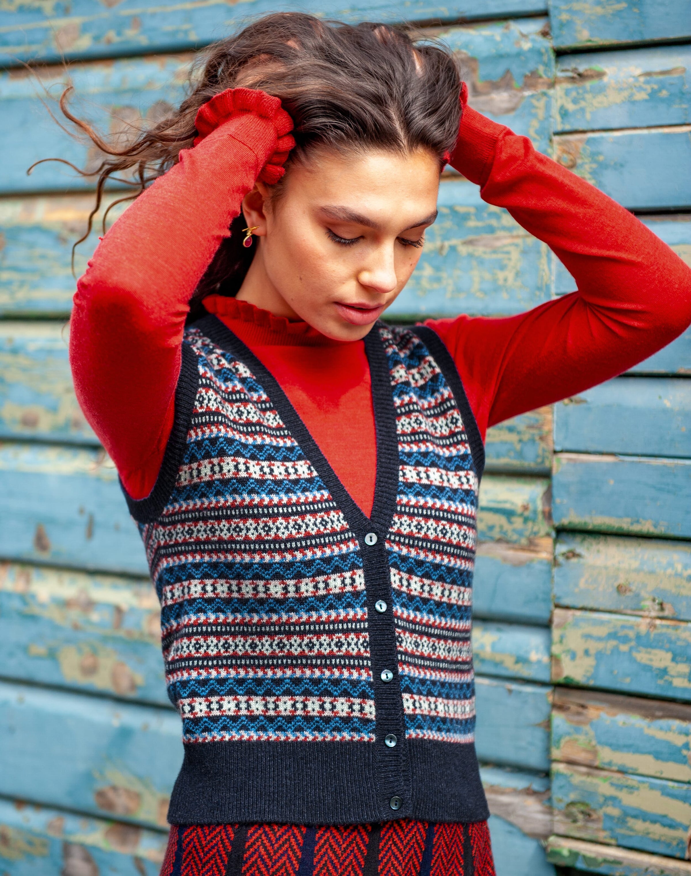 Cashmere Fair Isle Waistcoat