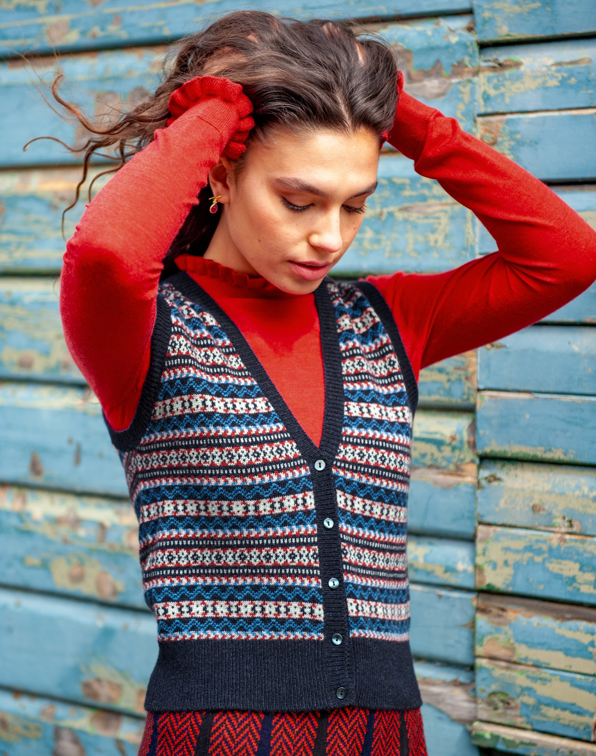 Cashmere Fair Isle Waistcoat