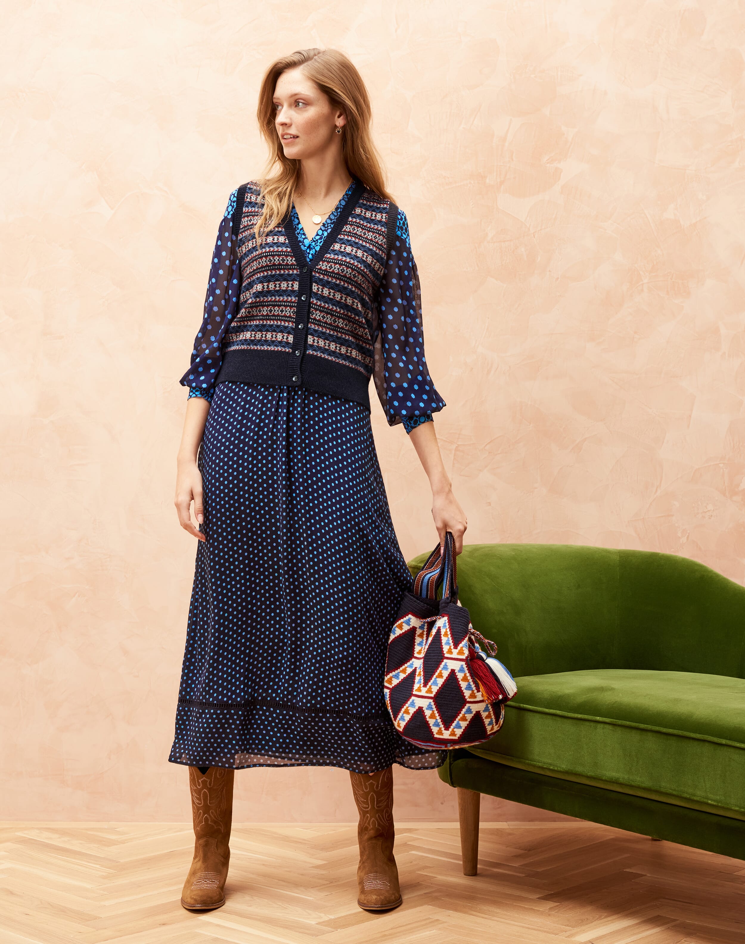 Cashmere Fair Isle Waistcoat