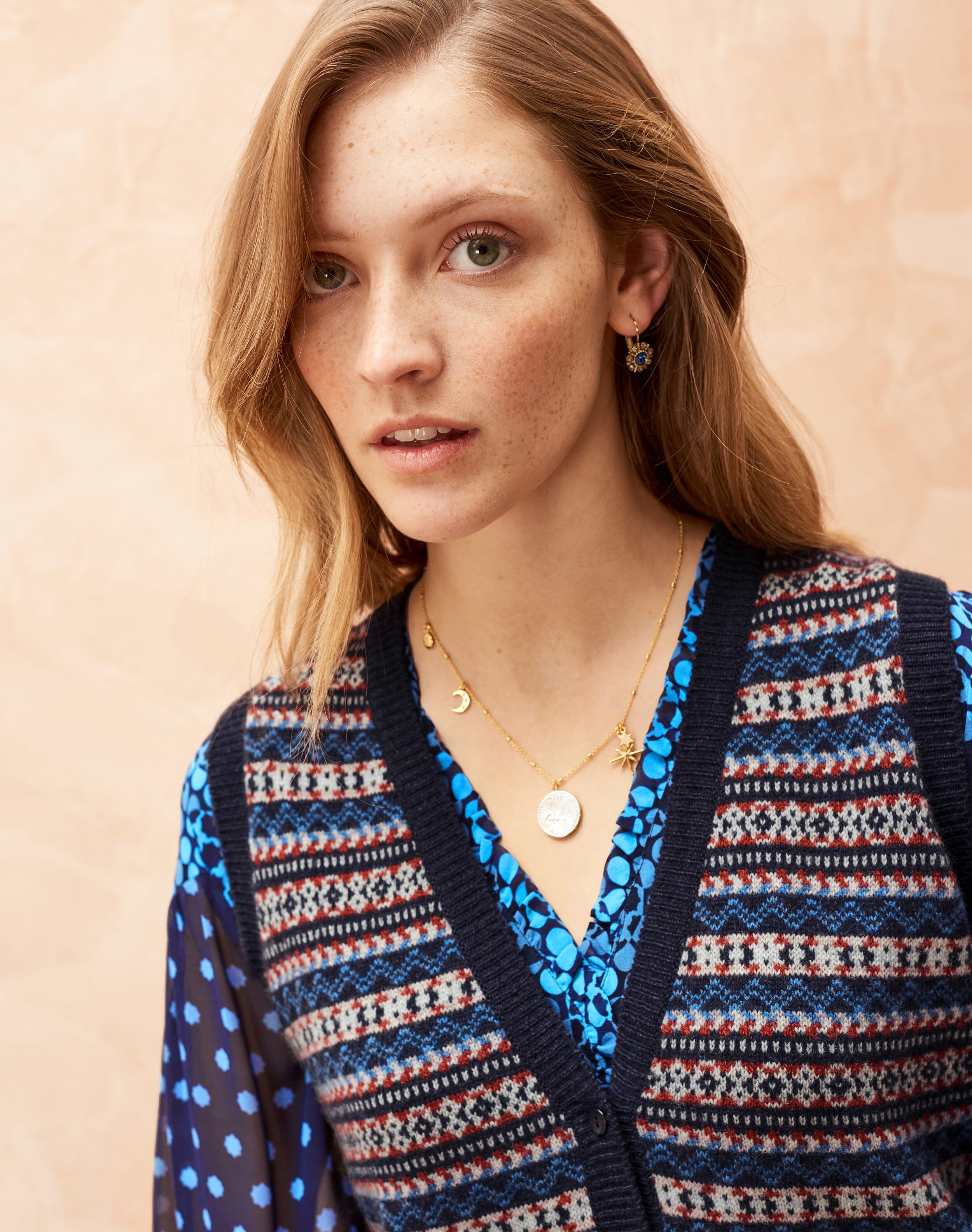 Cashmere Fair Isle Waistcoat