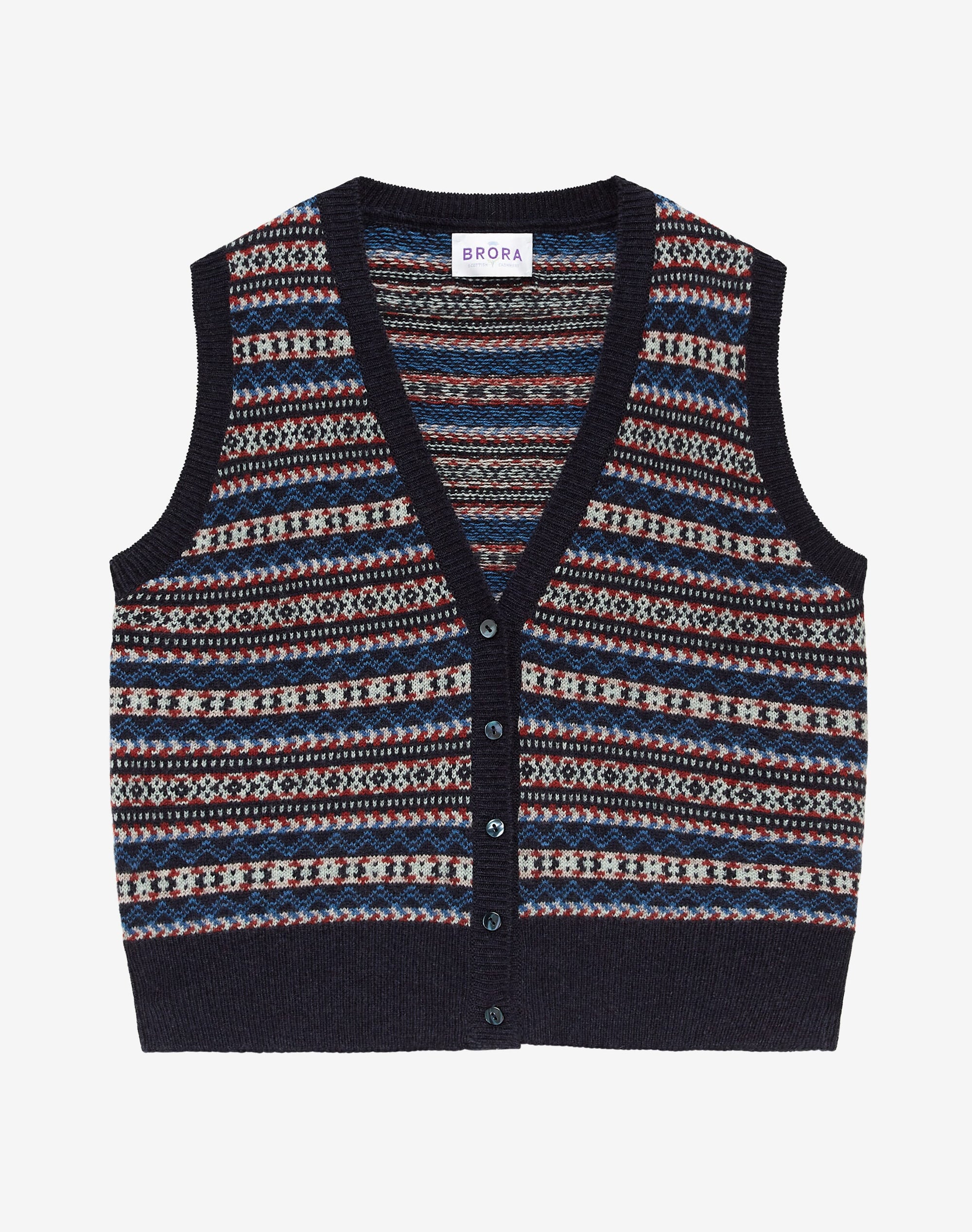 Cashmere Fair Isle Waistcoat