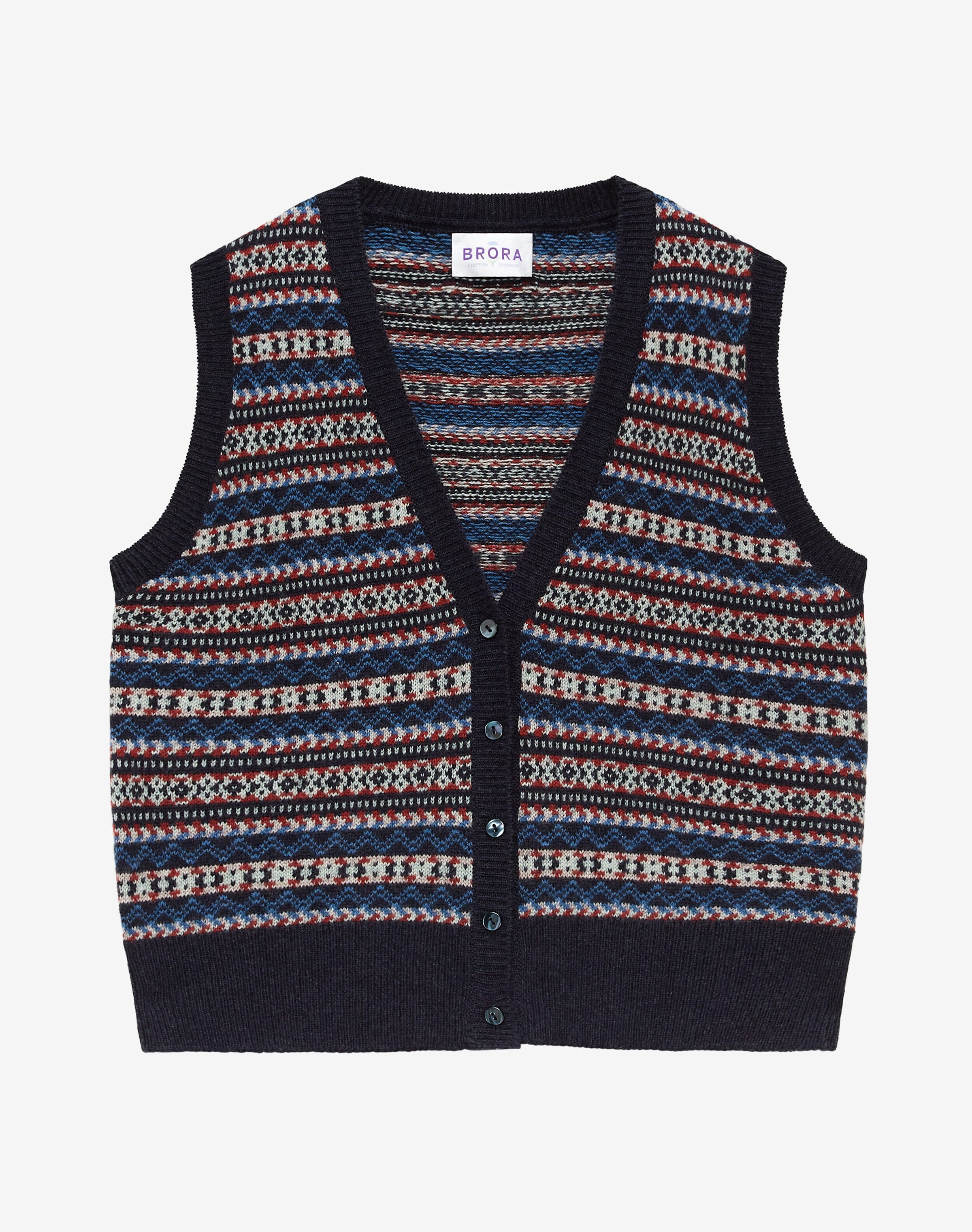 Cashmere Fair Isle Waistcoat