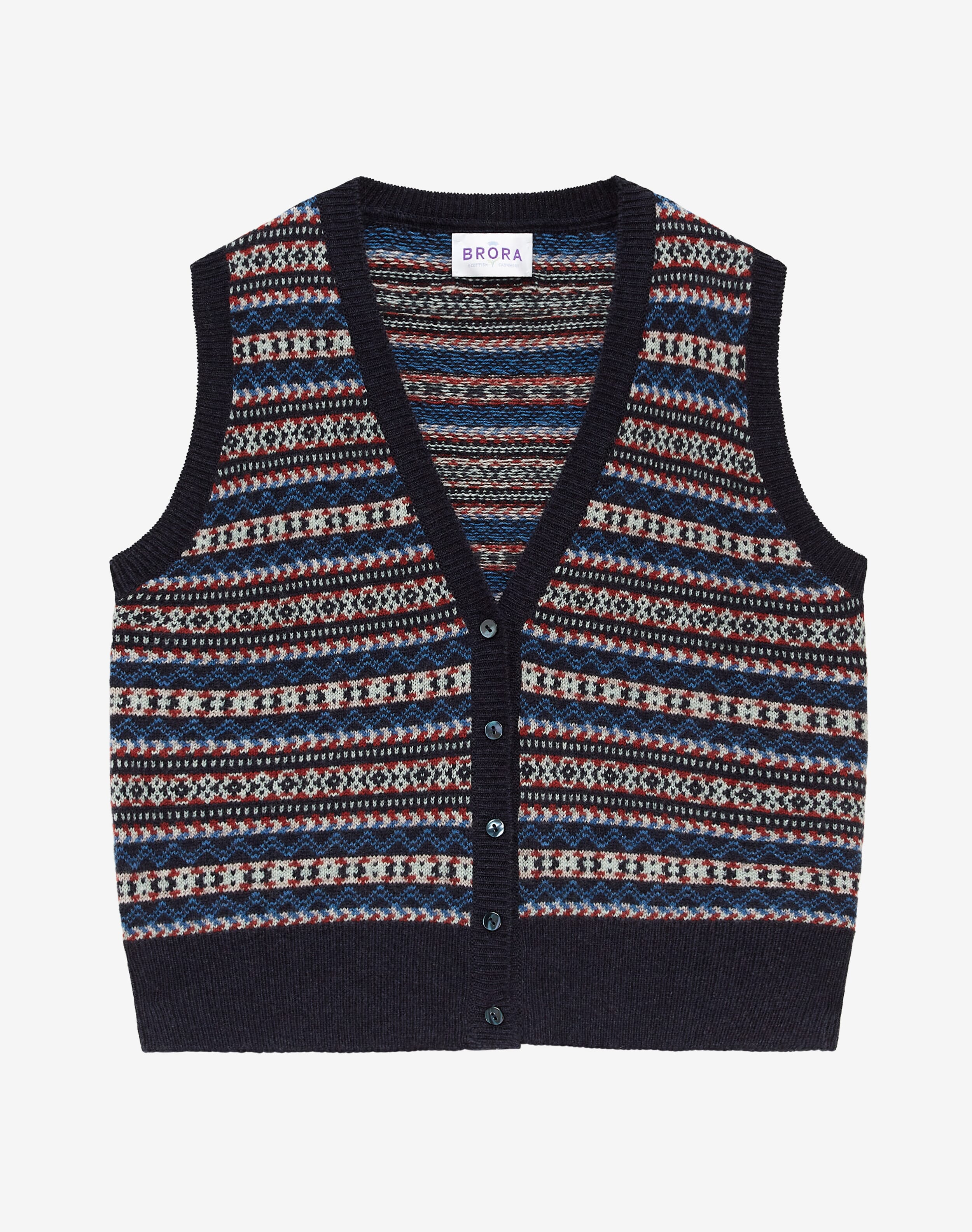 Cashmere Fair Isle Waistcoat