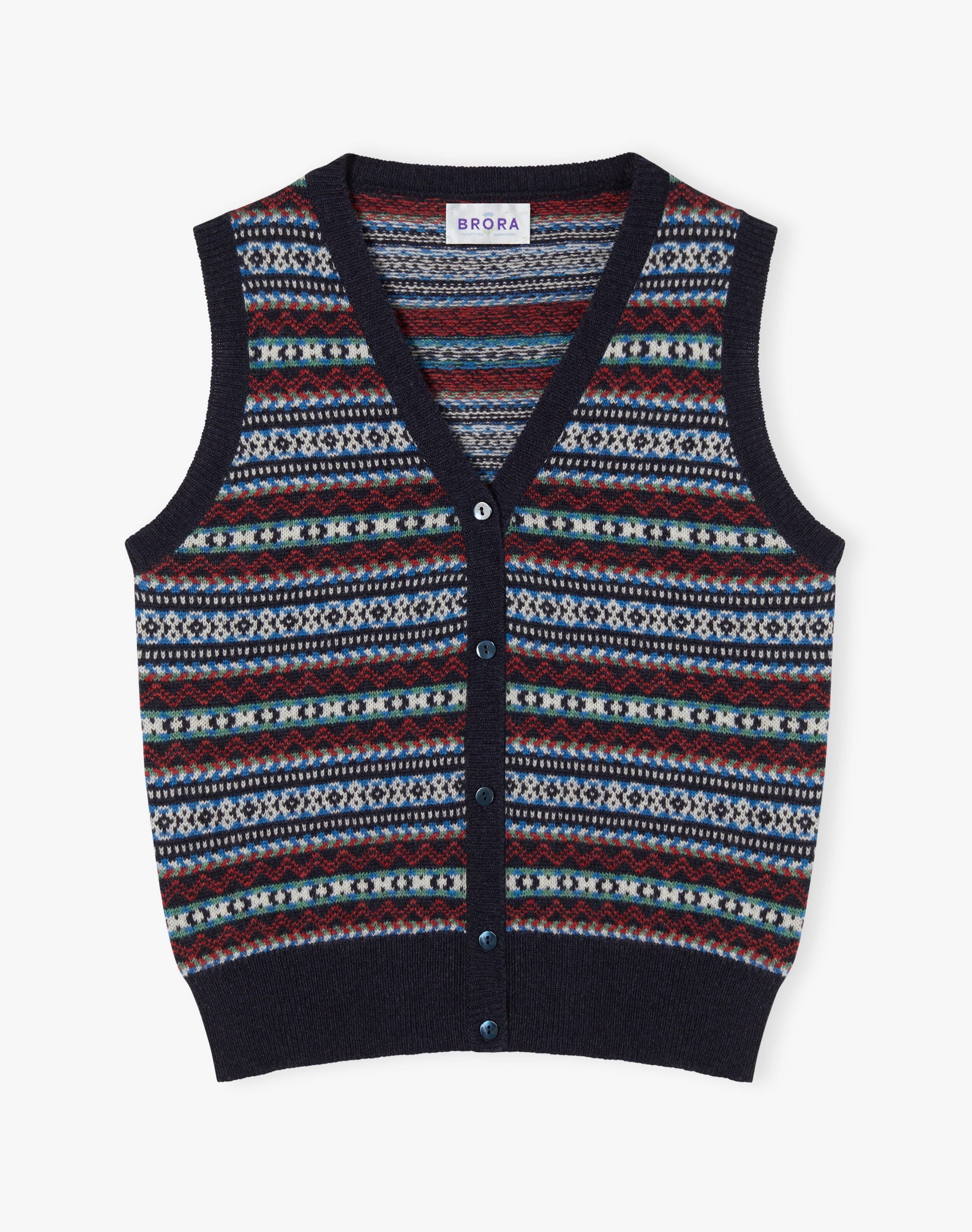 Cashmere Fair Isle Waistcoat
