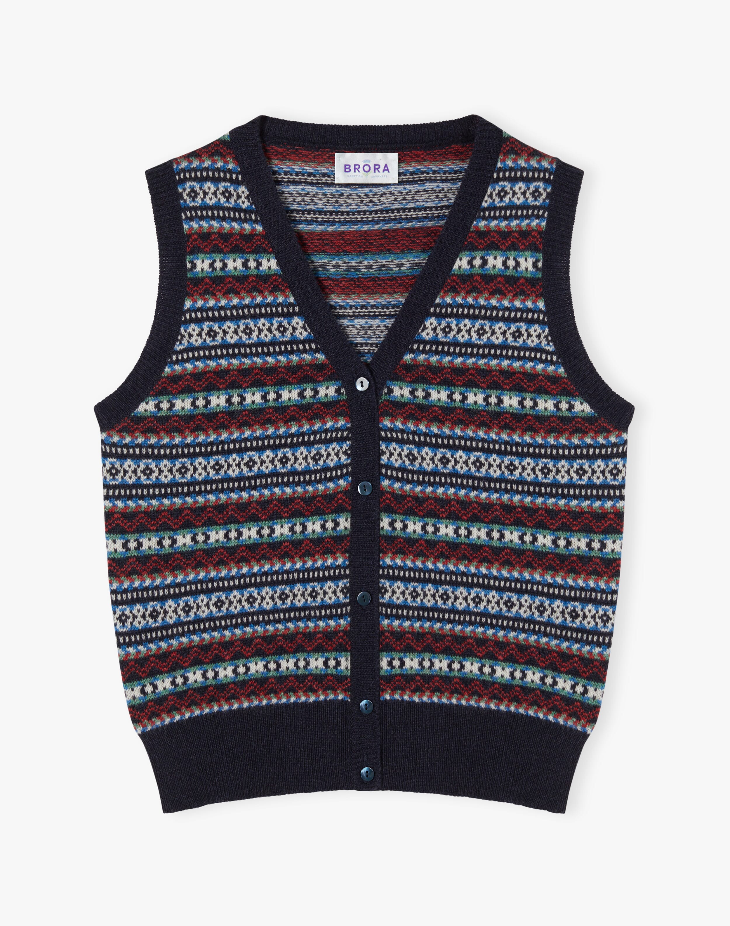 Cashmere Fair Isle Waistcoat